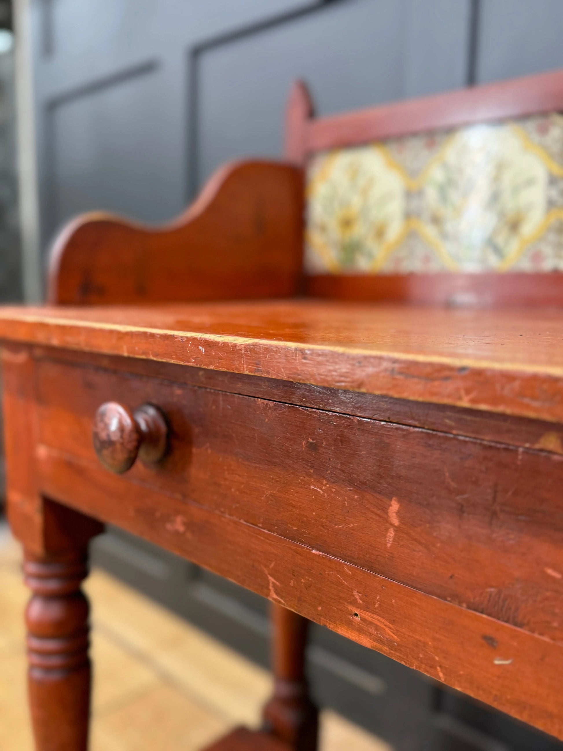 Antique Pine Washstand  Side Table / Dressing Table /Sideboard Desk RUSTIC WAREHOUSE NORFOLK