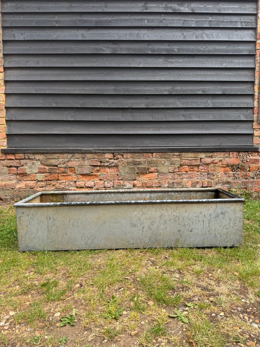 Vintage Galvanised Trough Garden Planter / Raised Flower Bed Pond / Plant Pot 4C
