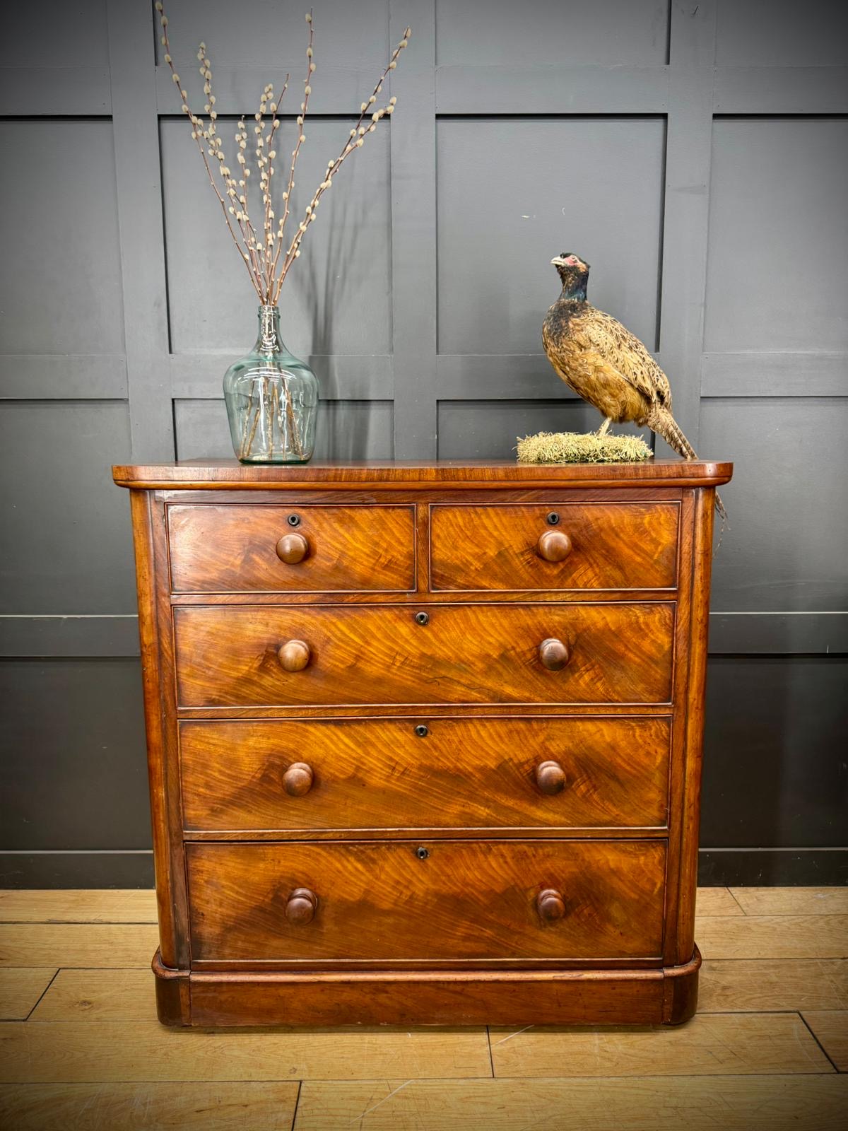 Antique Victorian Mahogany Chest of Drawers Tallboy Bedroom Dresser Storage
