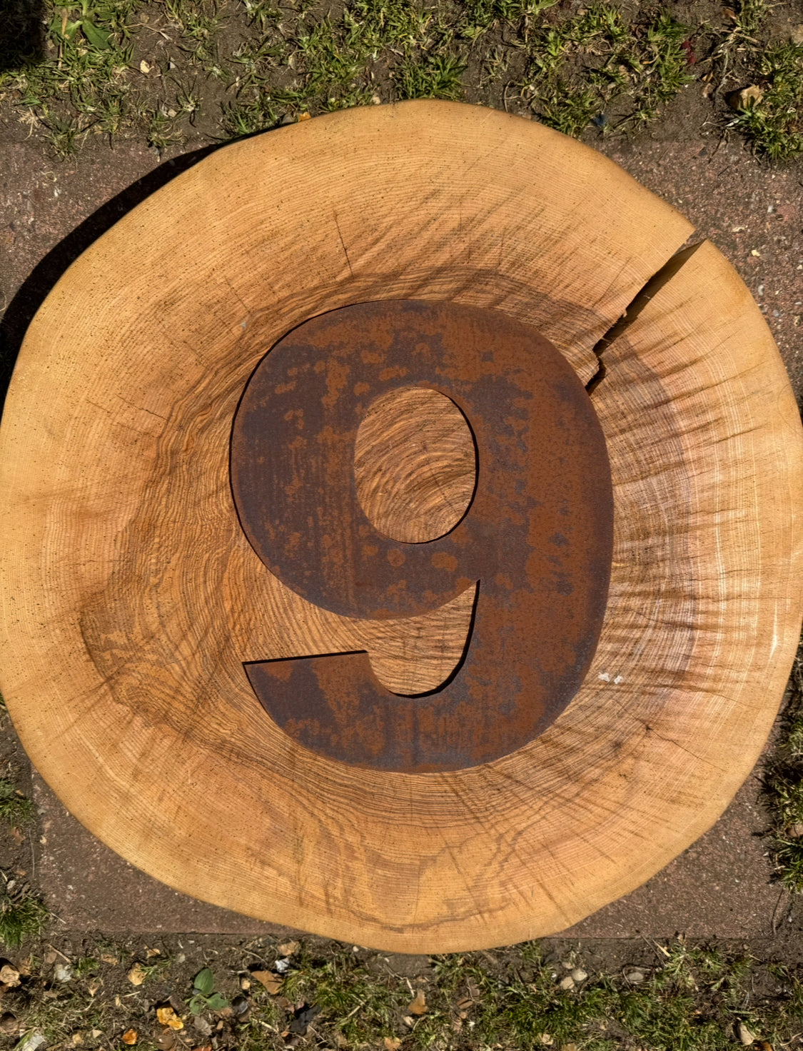 12" Rusty Fat Font Metal Letters A-Z 0-9.