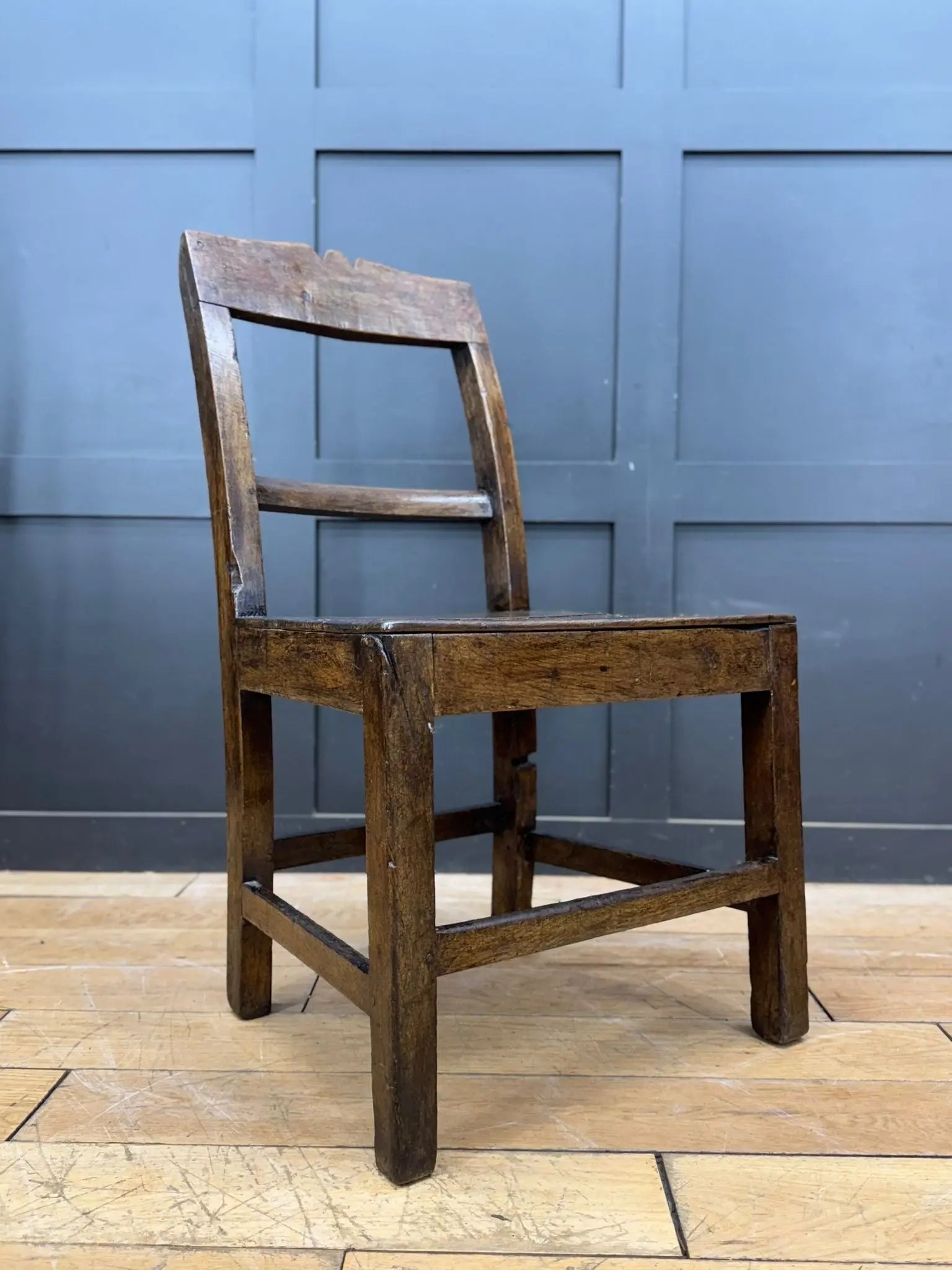 Antique Oak Slat Back Kitchen Dining Chair Primitive Country Georgian Period RUSTIC WAREHOUSE NORFOLK