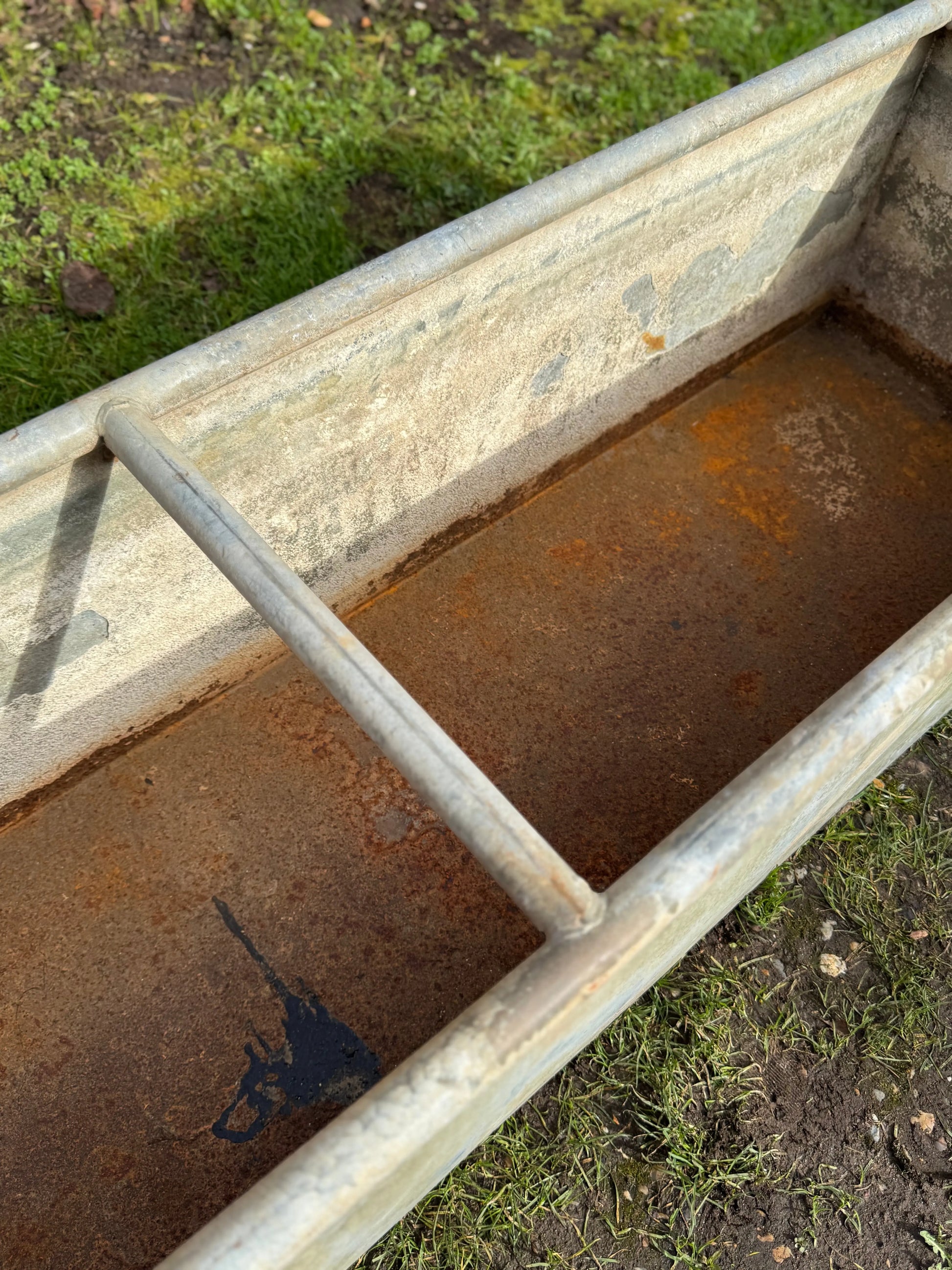 Reclaimed Galvanised Trough Large Planter /  Raised Flower Bed Plant Tree Pot W1 RUSTIC WAREHOUSE NORFOLK