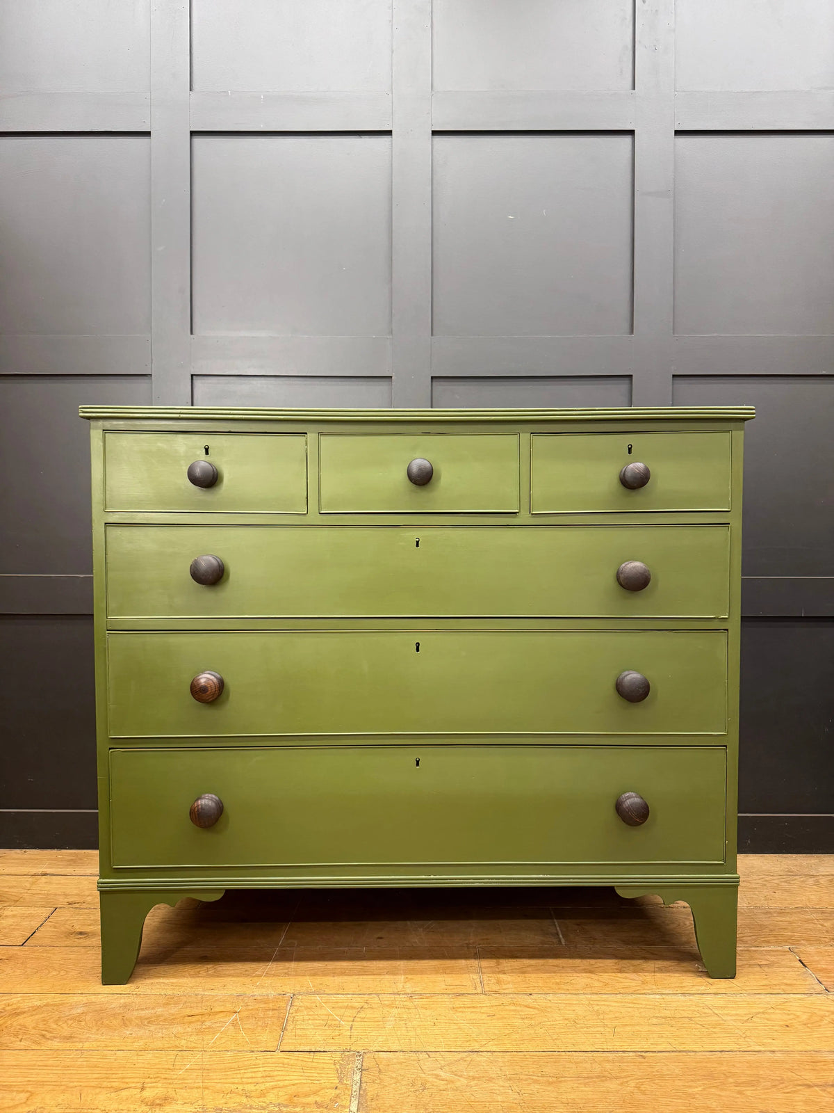 Antique Chest of Drawers Large Vintage Bedroom Storage Green Painted  Drawers