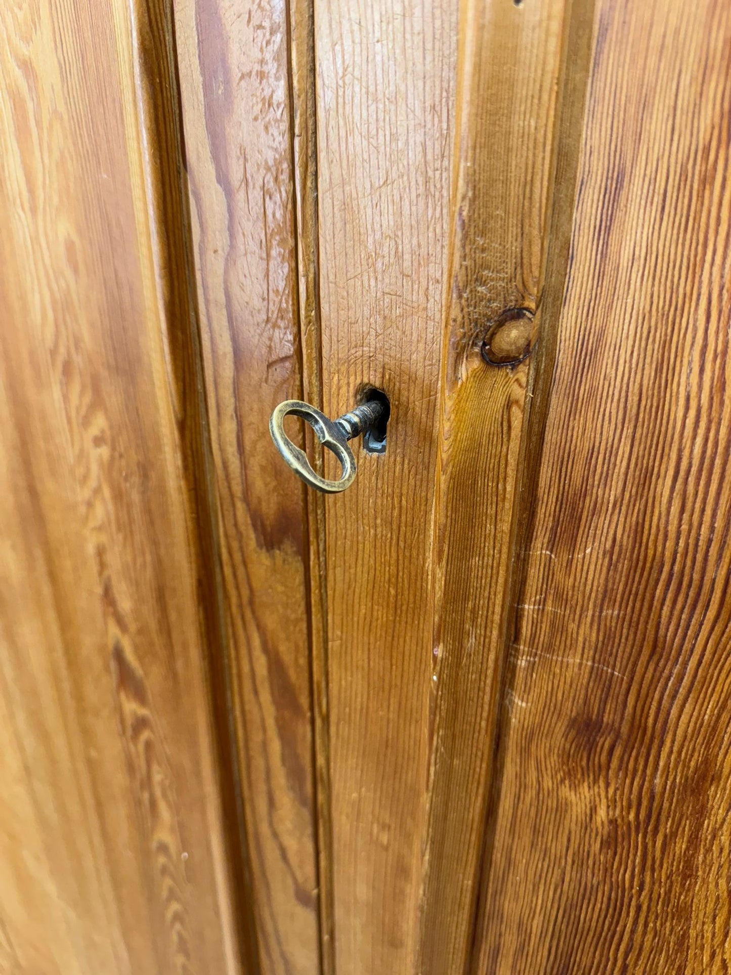 Vintage Solid Pine Double Wardrobe with Drawer / Bedroom  Storage Cupboard