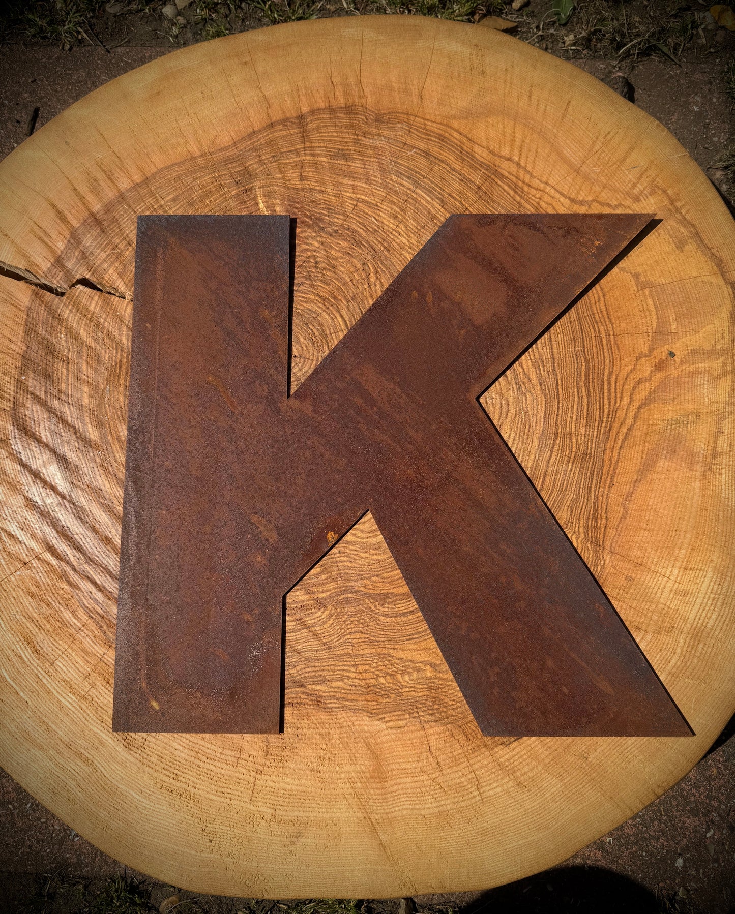 12" Rusty Fat Font Metal Letters A-Z 0-9.