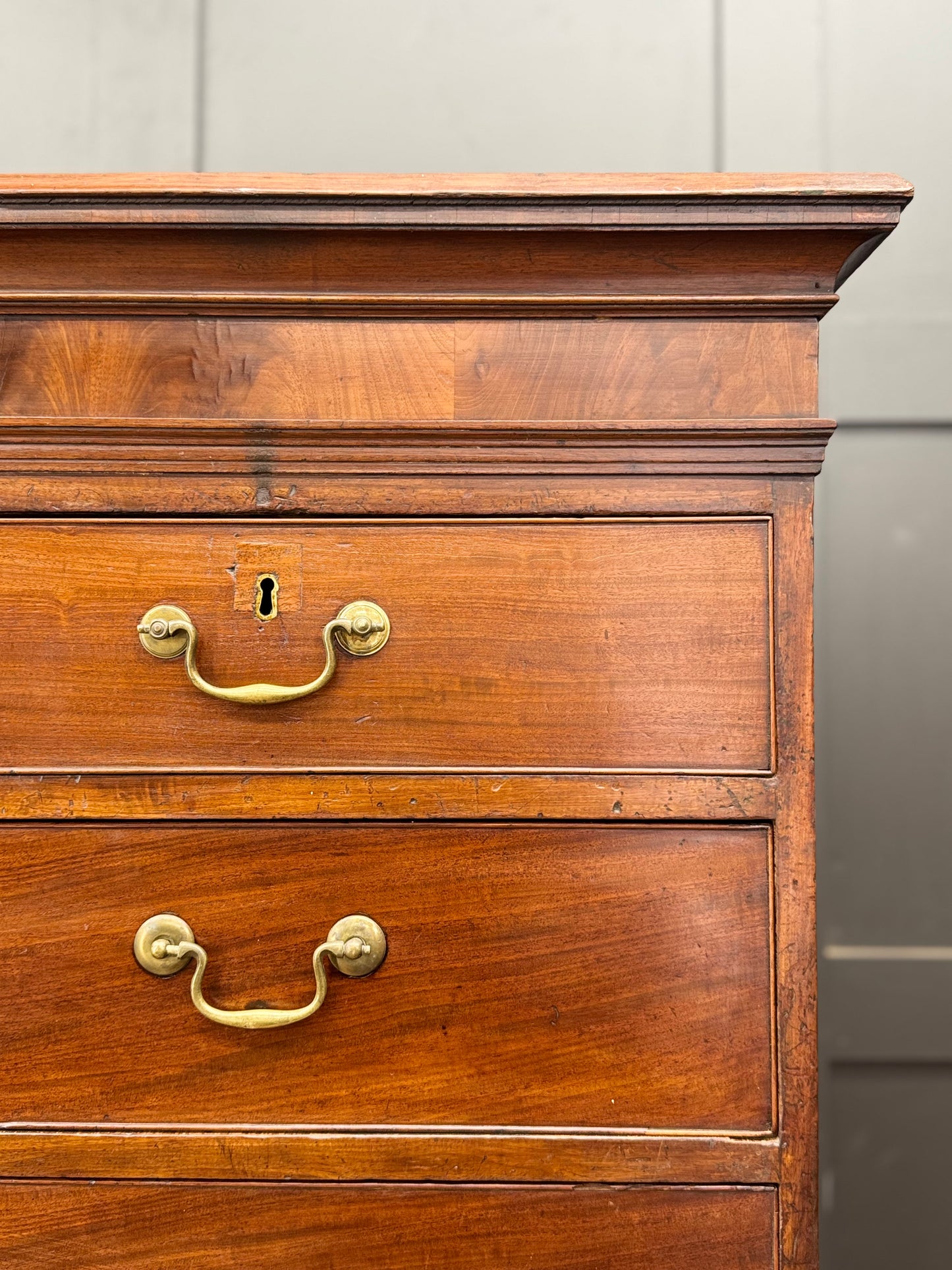 Antique Georgian Mahogany Chest on Chest Tallboy Chest Of Drawers Linen Press