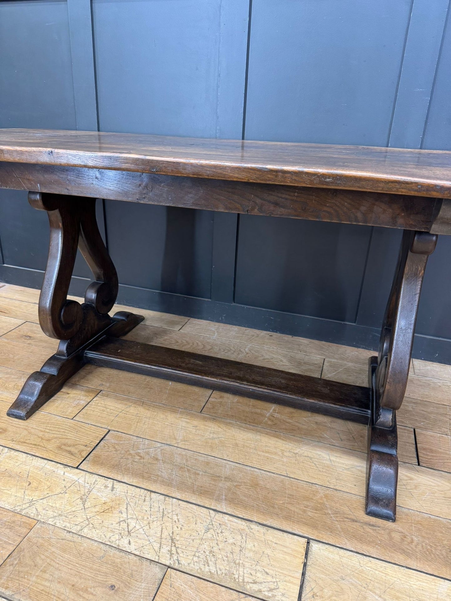 Antique Oak Farmhouse Refectory Dining Kitchen Table / By Simon Simpson Norwich