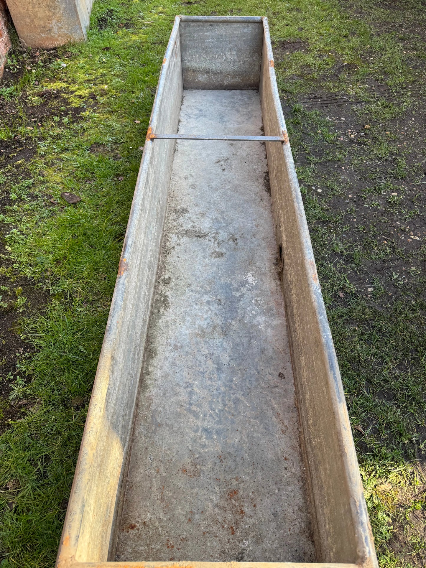 Large Vintage Galvanised Metal Water Trough Planter Garden Pond 243cm W5 RUSTIC WAREHOUSE NORFOLK