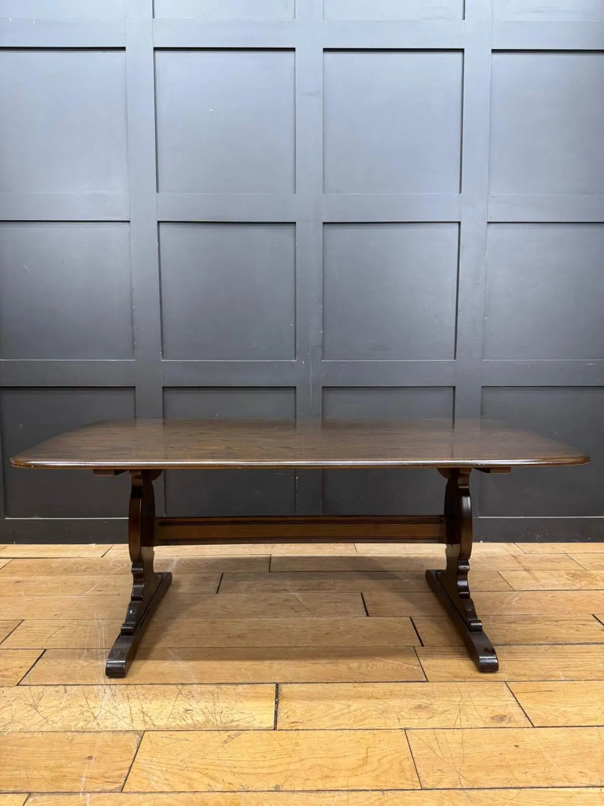 Vintage Ercol Solid Elm Refectory Coffee Table – Occasional Supper Table *RARE RUSTIC WAREHOUSE NORFOLK