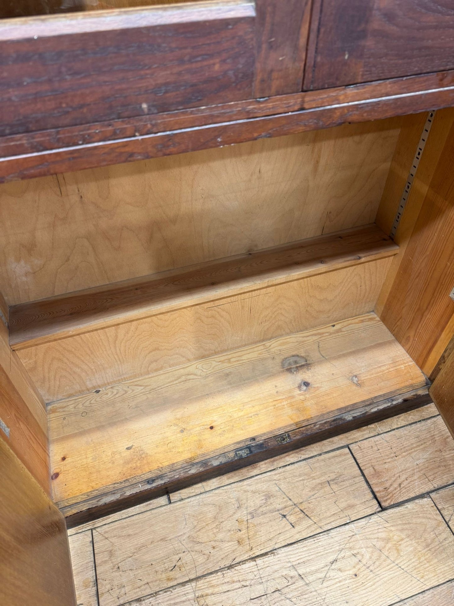 Vintage Oak Triple School Science Cupboard Cabinet – Pantry or Kitchen Storage