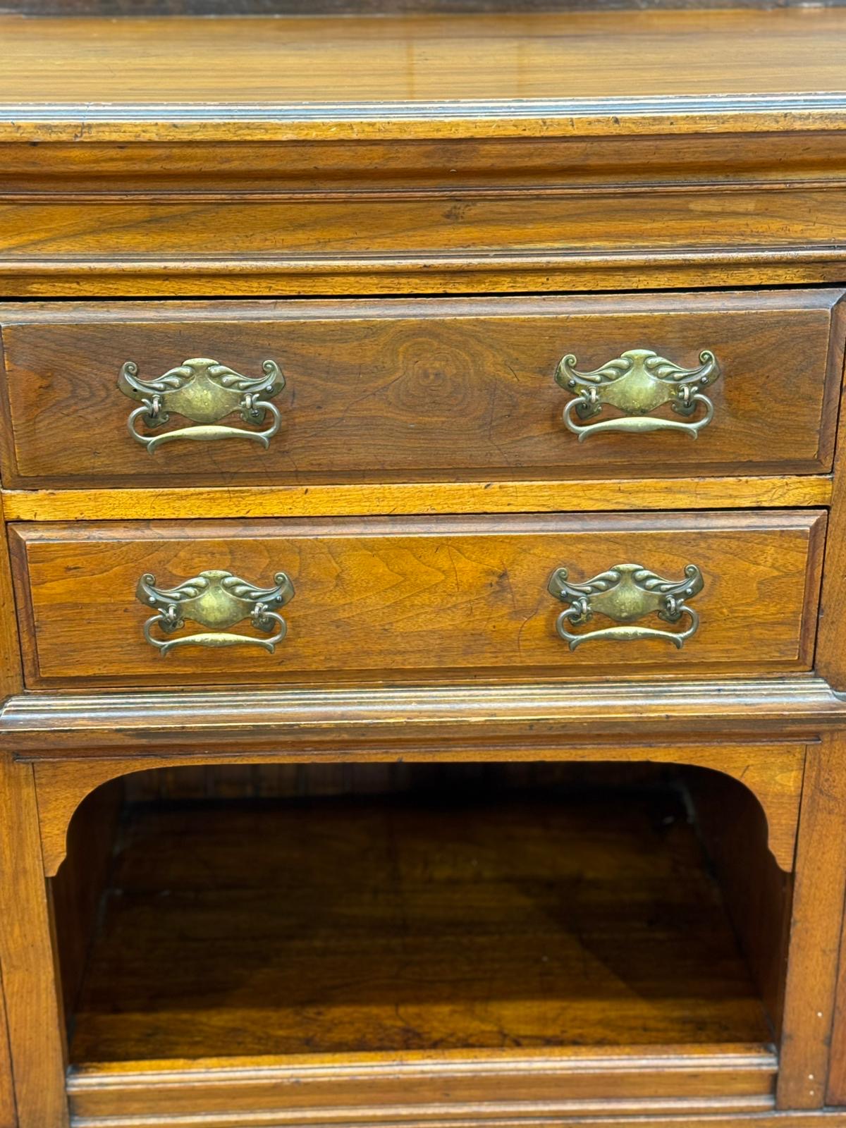 Antique Walnut Sideboard – Art Nouveau Cabinet with Drawers Cupboard TV Unit