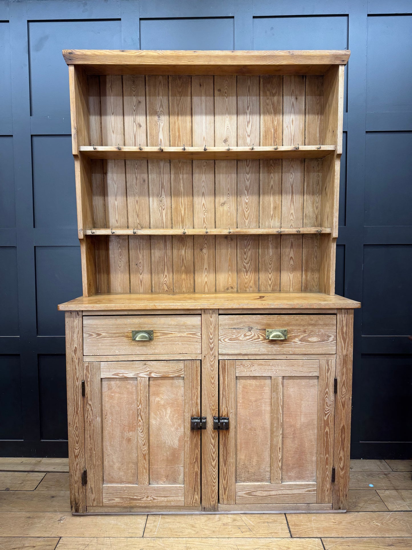 Antique Pine Kitchen Dresser Cabinet Cupboard Storage Pantry Drawers Shelves