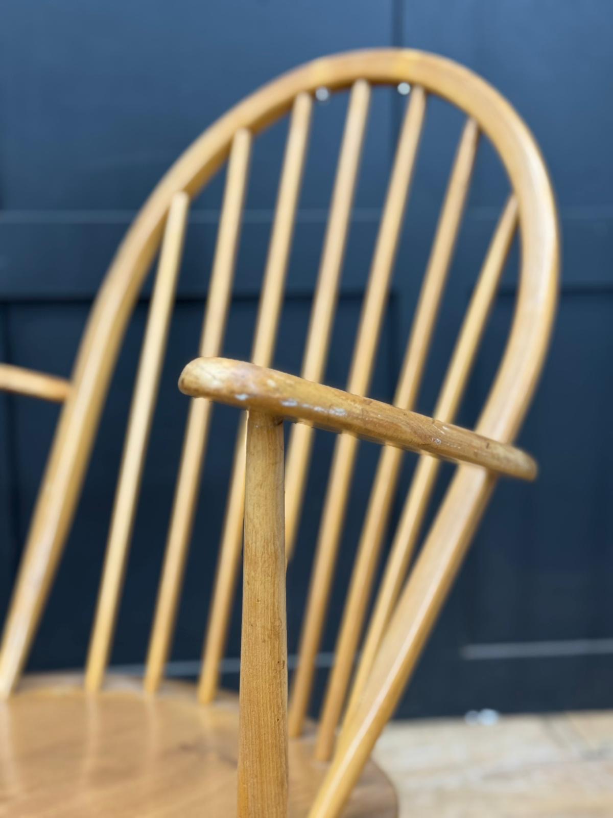 Vintage Ercol Blonde Rocking Chair Windsor Nursery Reading Scandi Mid Century