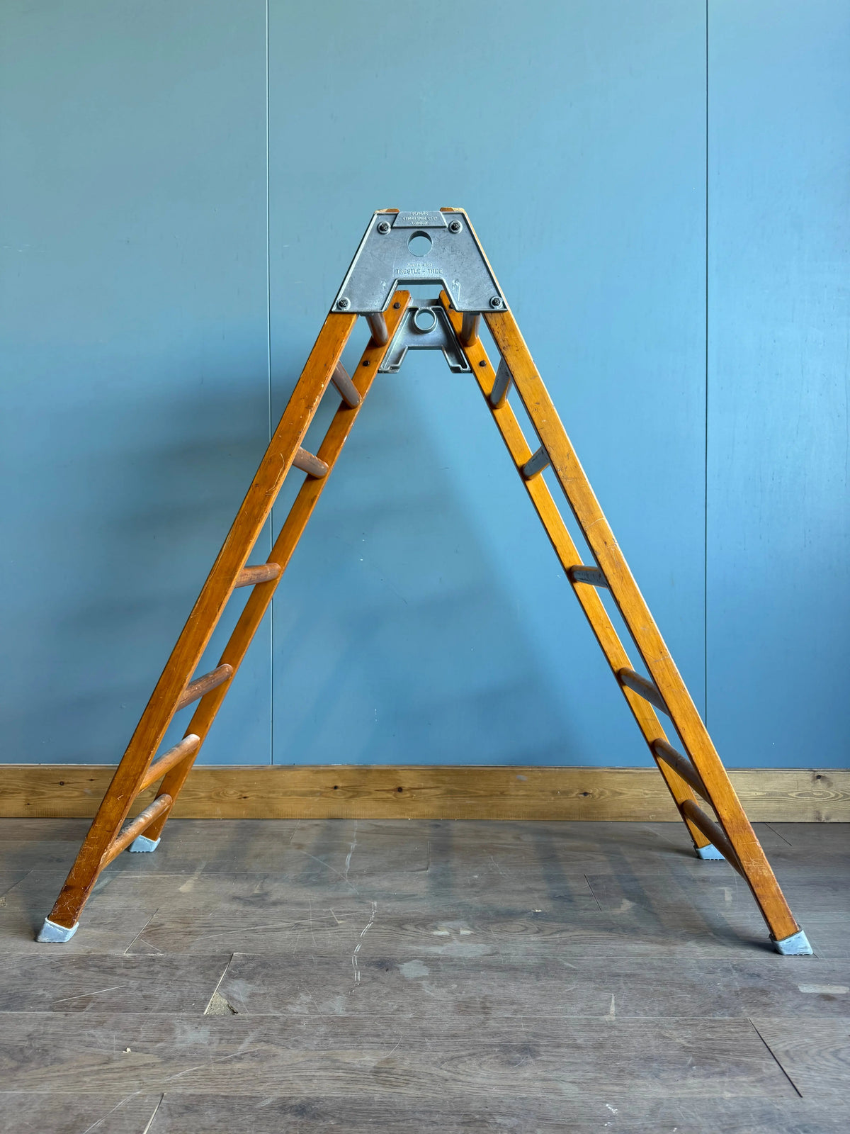 Mid Century Olympic Gymnasium Trestle Trees Wooden Gym Bars Vaulting Horse