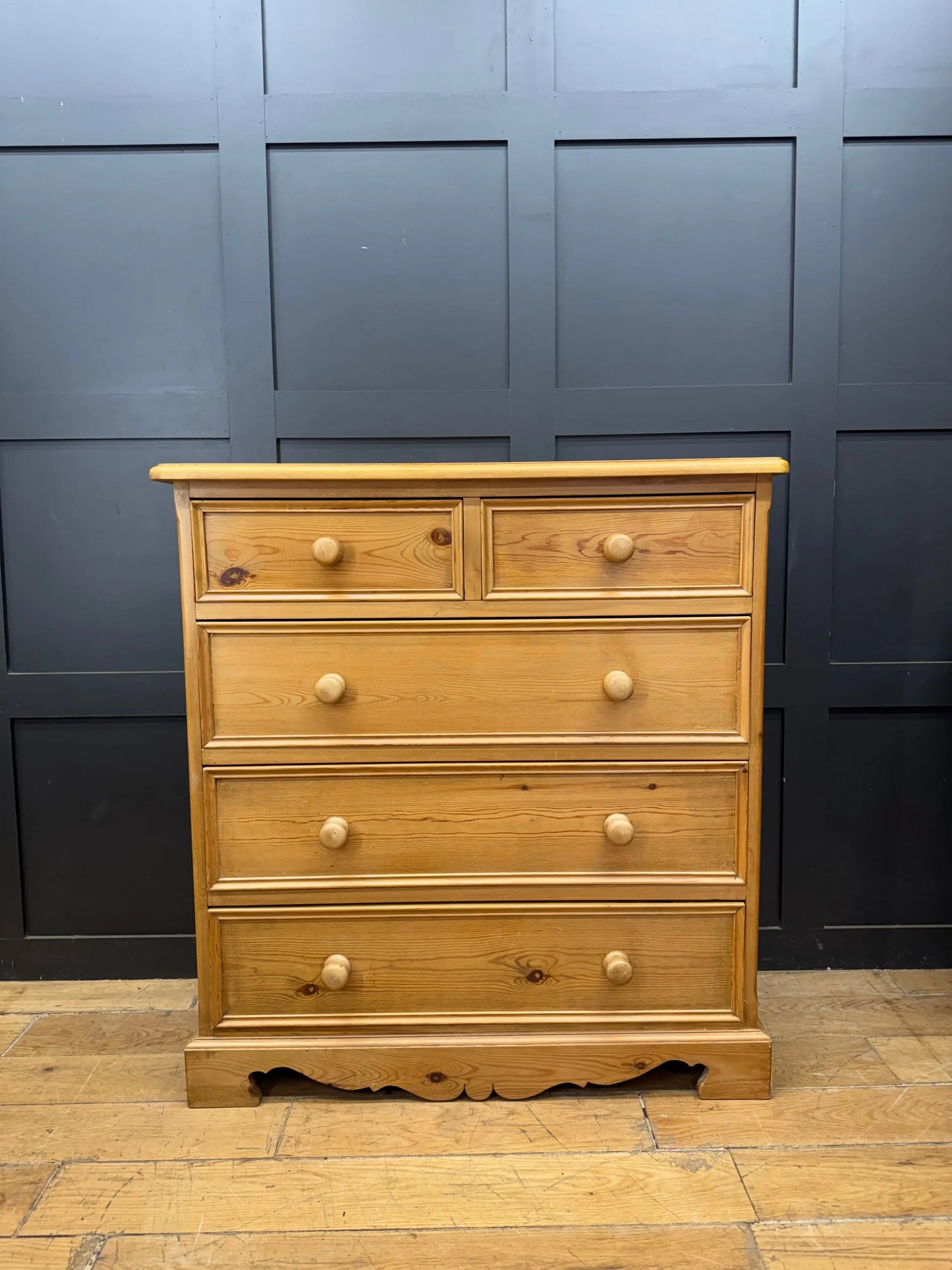 Solid Pine Chest of Drawers Rustic Country Farmhouse Bedroom Storage