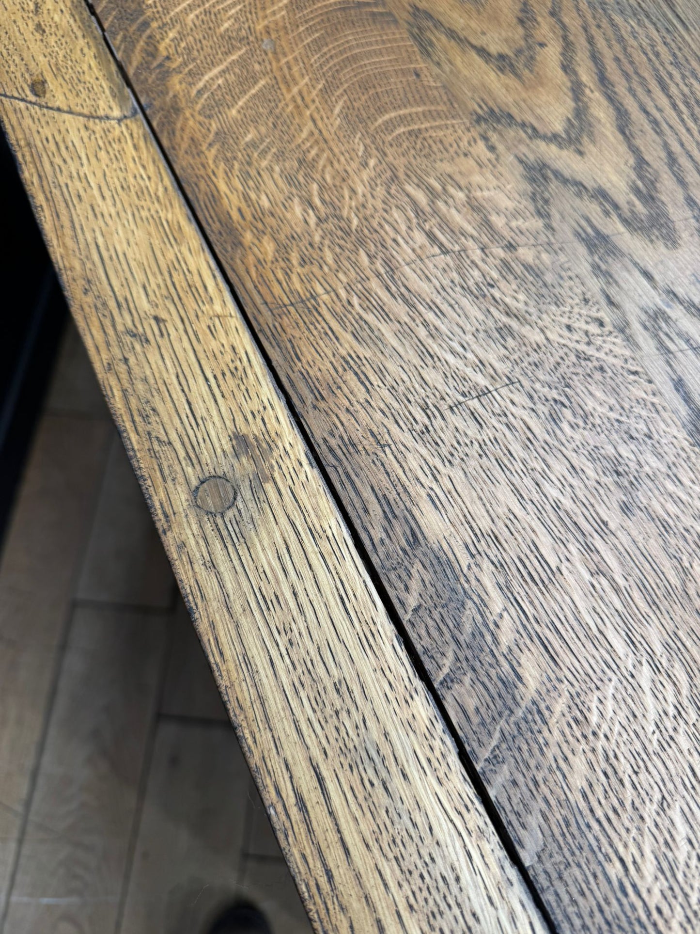 Antique Solid Oak Sideboard – Stripped Finish – Cupboard Drawers