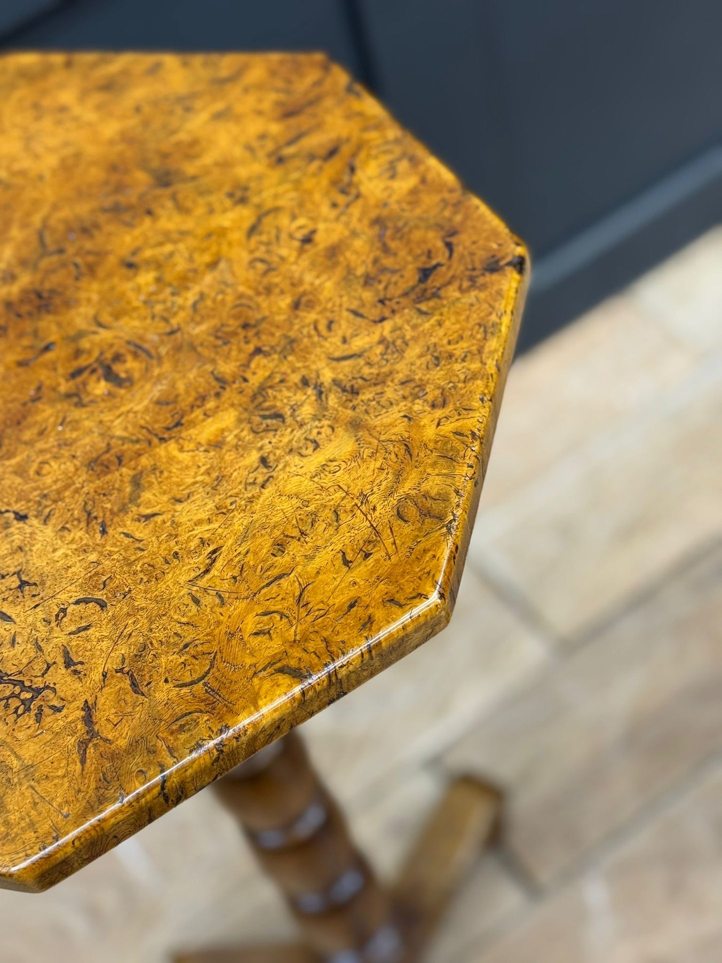 Trio of Vintage Burr Oak Wine Tables English Oak Side Lamp Tables Stunning!