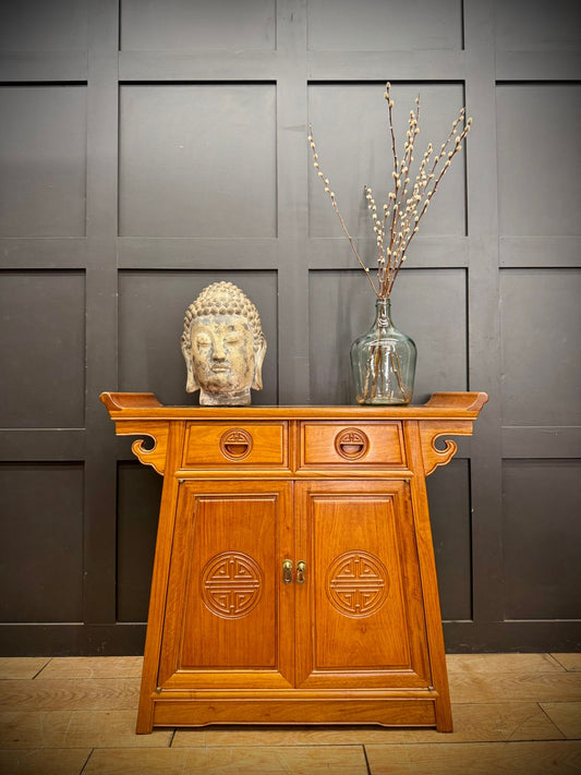 Asian Oriental Wooden Console Table Hall Sideboard Cabinet Cupboard Sink Stand