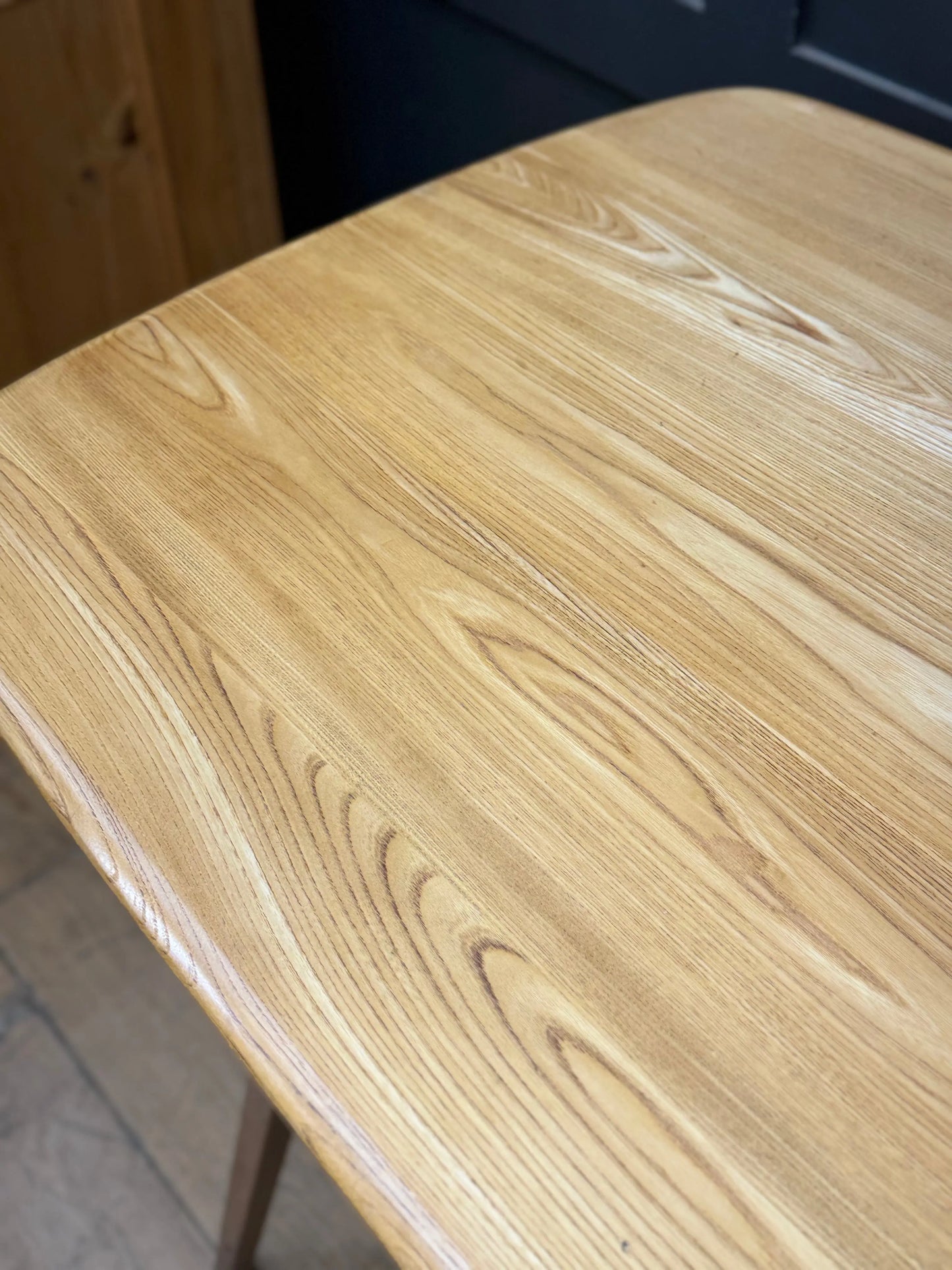 Vintage Ercol Plank Table Retro Kitchen Dining Table Blonde Elm Mid Century