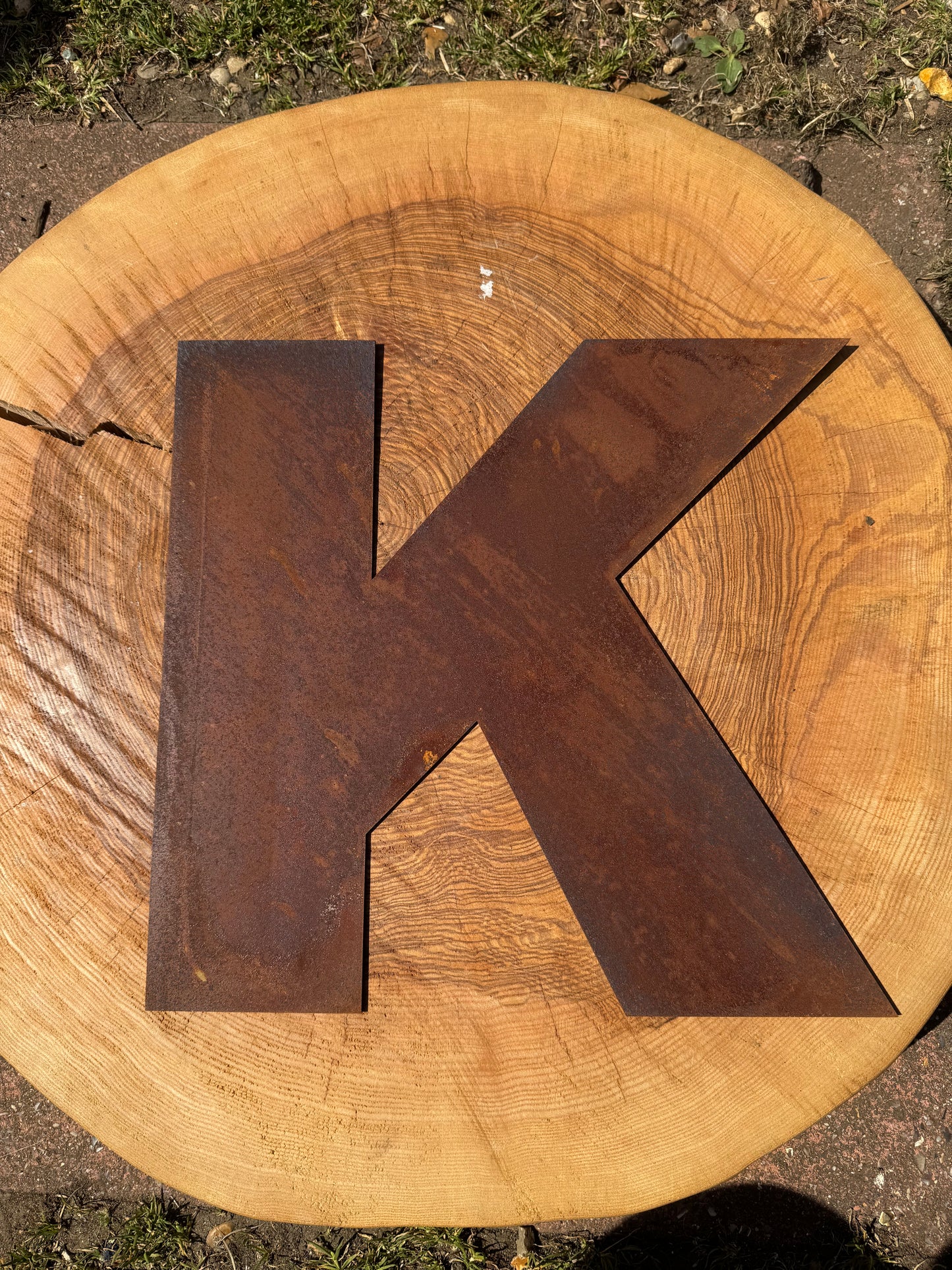 12" Rusty Fat Font Metal Letters A-Z 0-9.