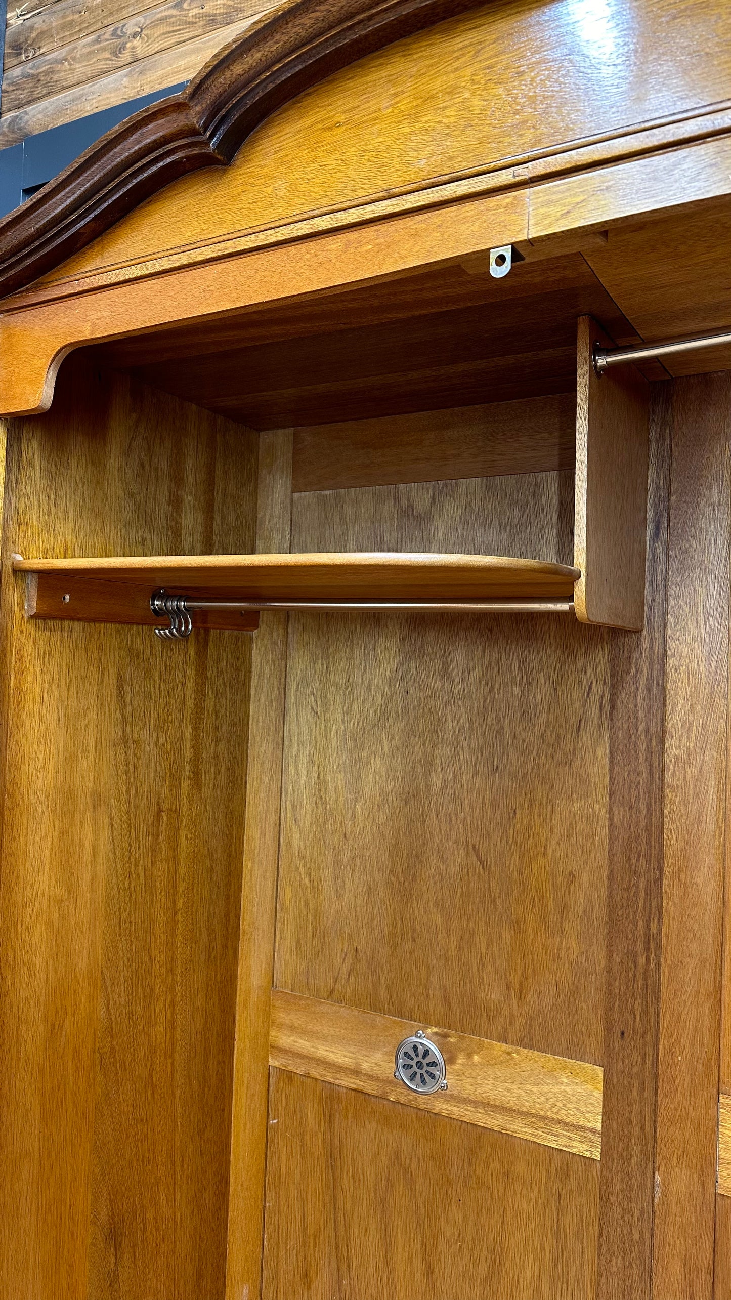 Antique Double Walnut Wardrobe / Armoire / Cupboard Bedroom Storage