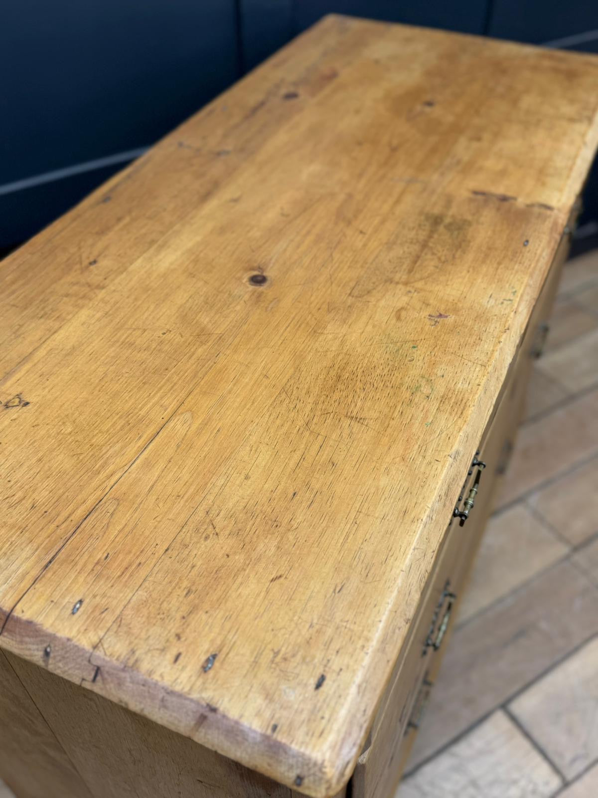 Late Victorian Rustic Pine Chest of Drawers | Antique Farmhouse Bedroom Storage