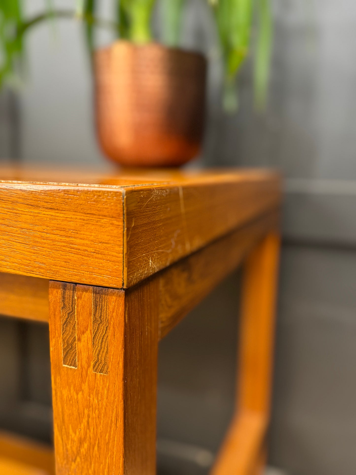 Mid Century Teak Writing Desk Side Table Console Hall Table Alfred Cox 92cm