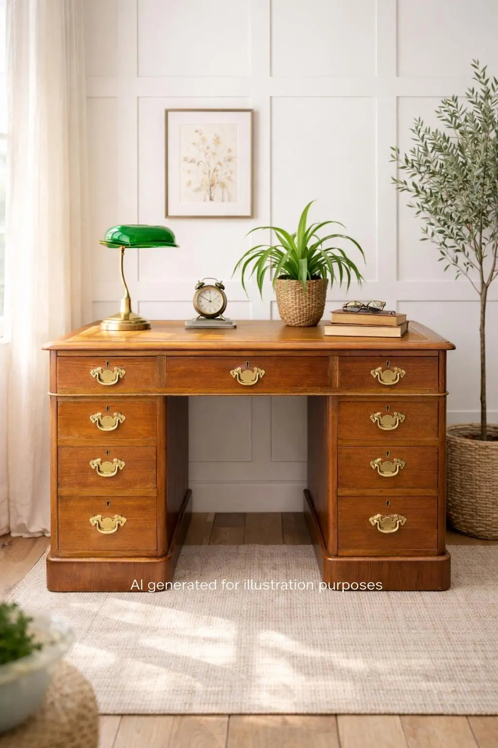 Victorian Mahogany Twin Pedestal Writing Desk / Office Study Computer Desk RUSTIC WAREHOUSE NORFOLK