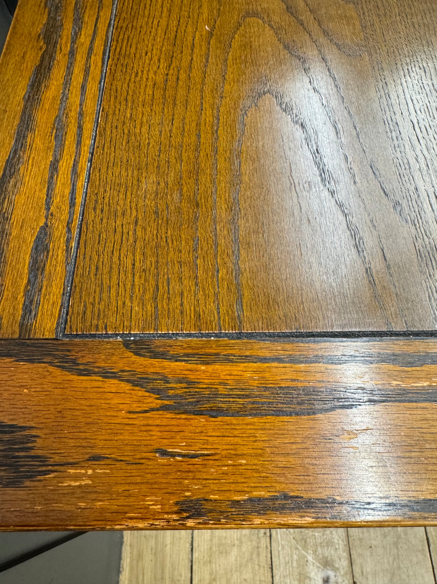 Vintage Old Charm Oak Kitchen Dining Table Extending Draw Leaf Refectory Style