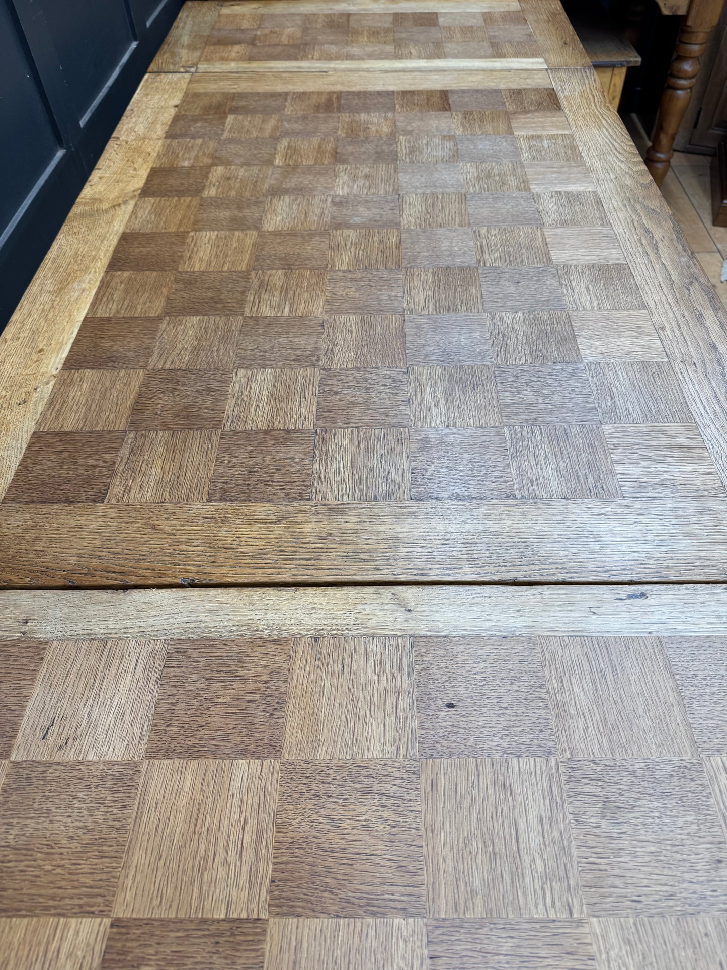Vintage Blonde Oak Draw Leaf Dining Table Extending Farmhouse Kitchen Table
