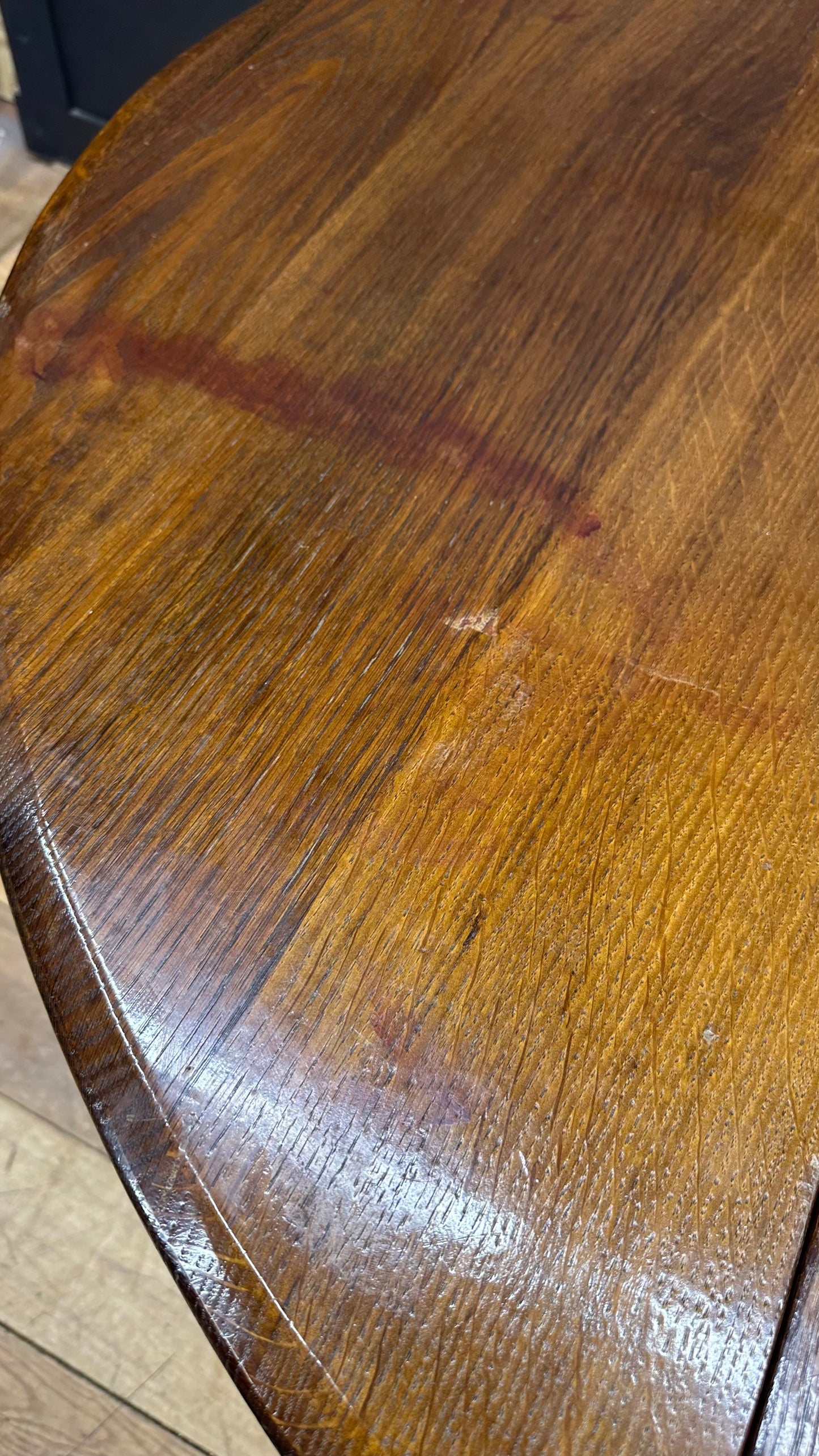 Vintage Oval Oak Table / Extending Drop Leaf Gate Leg Table / Sideboard