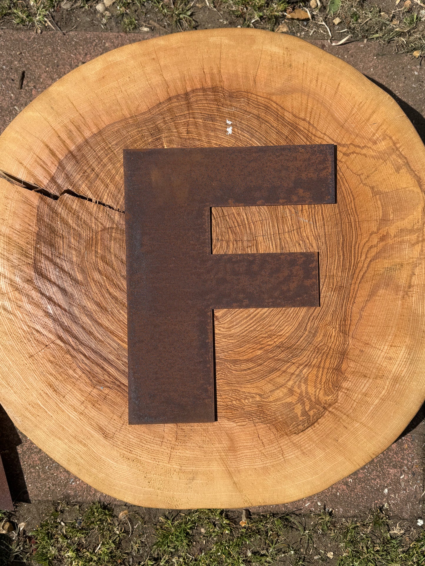 12" Rusty Fat Font Metal Letters A-Z 0-9.