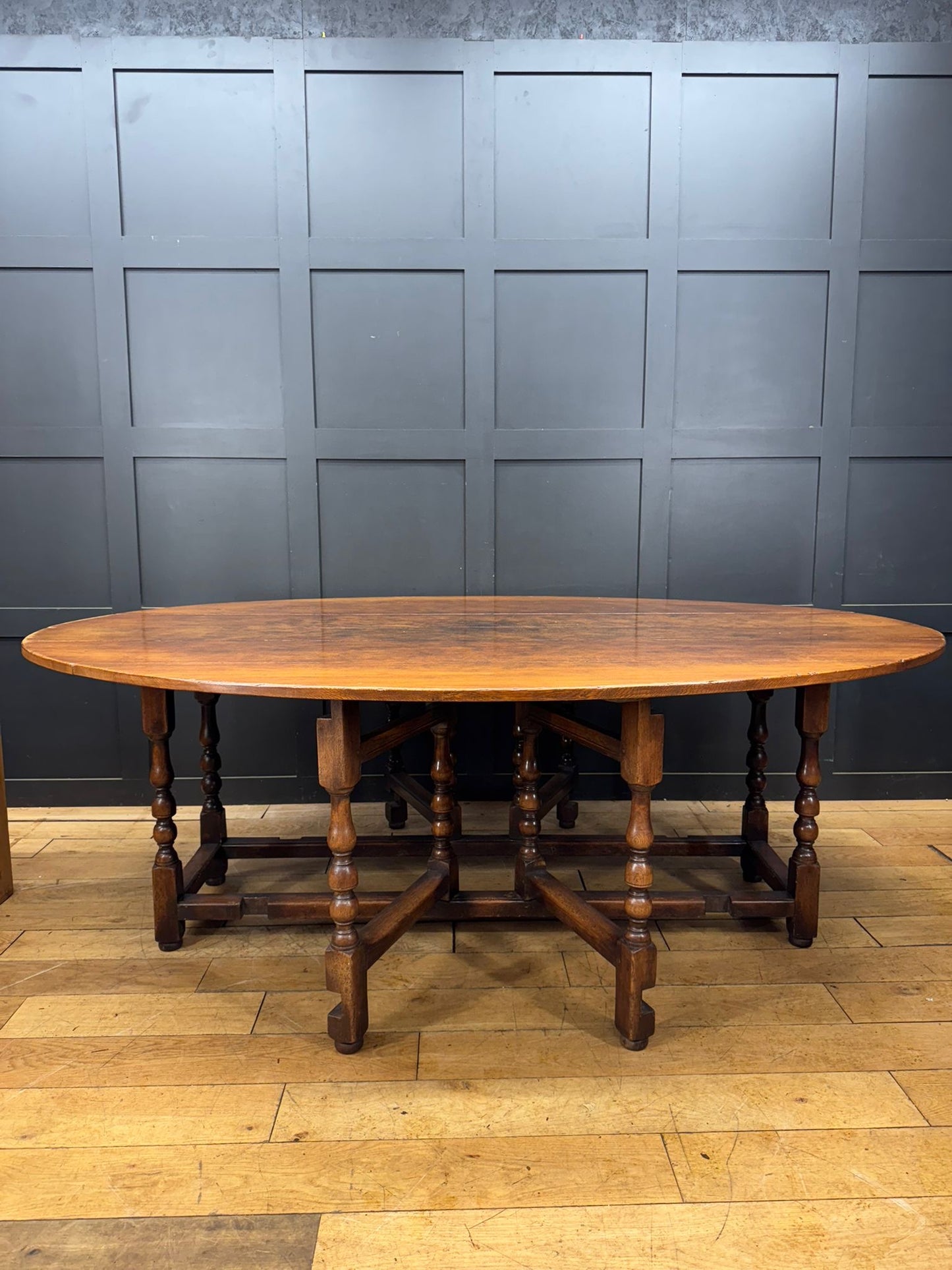 Antique Oak Wake Table Gateleg Dining Table / Large Kitchen table sideboard