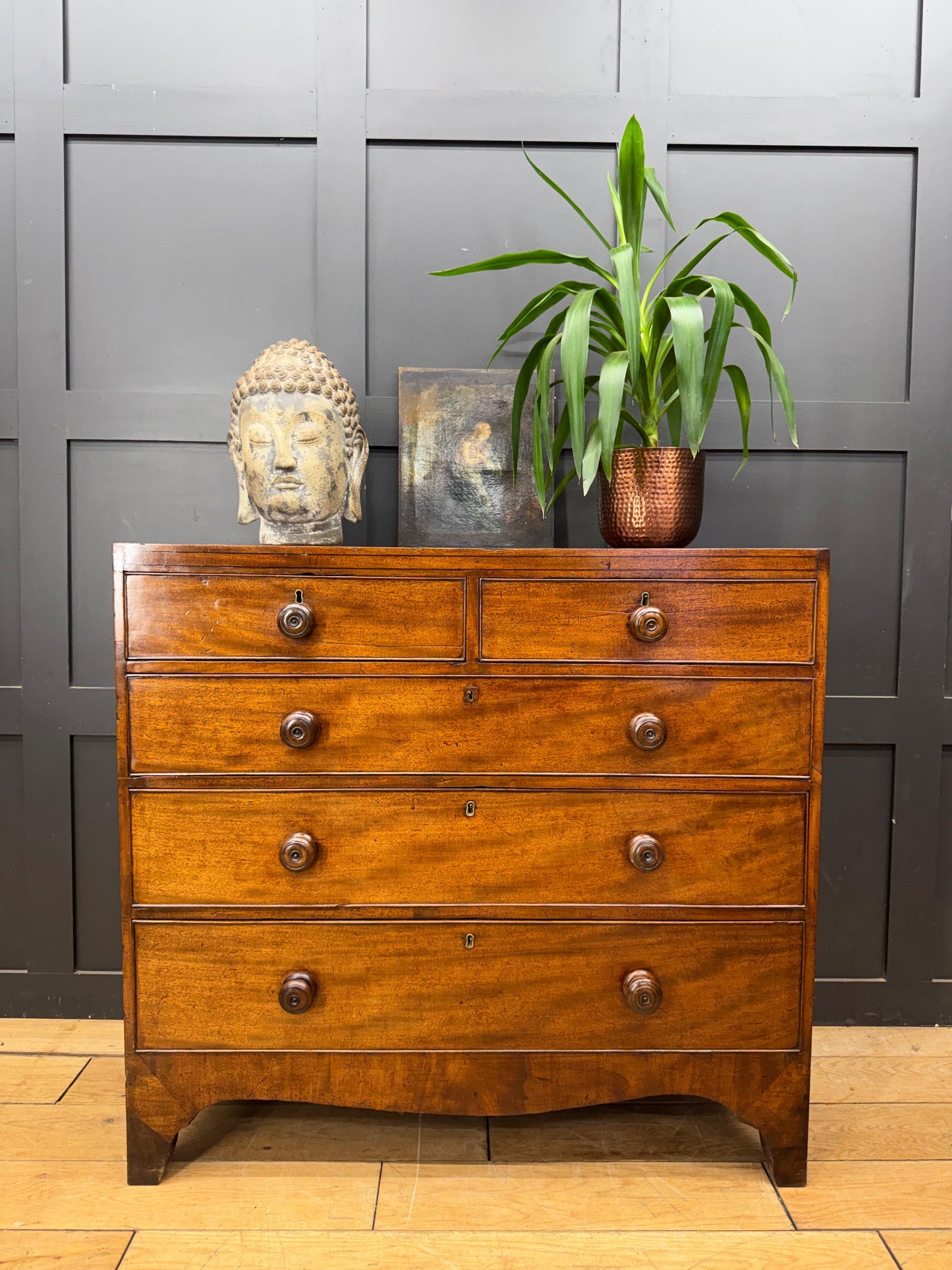 Georgian Mahogany Chest of Drawers Antique Bedroom Clothes Storage