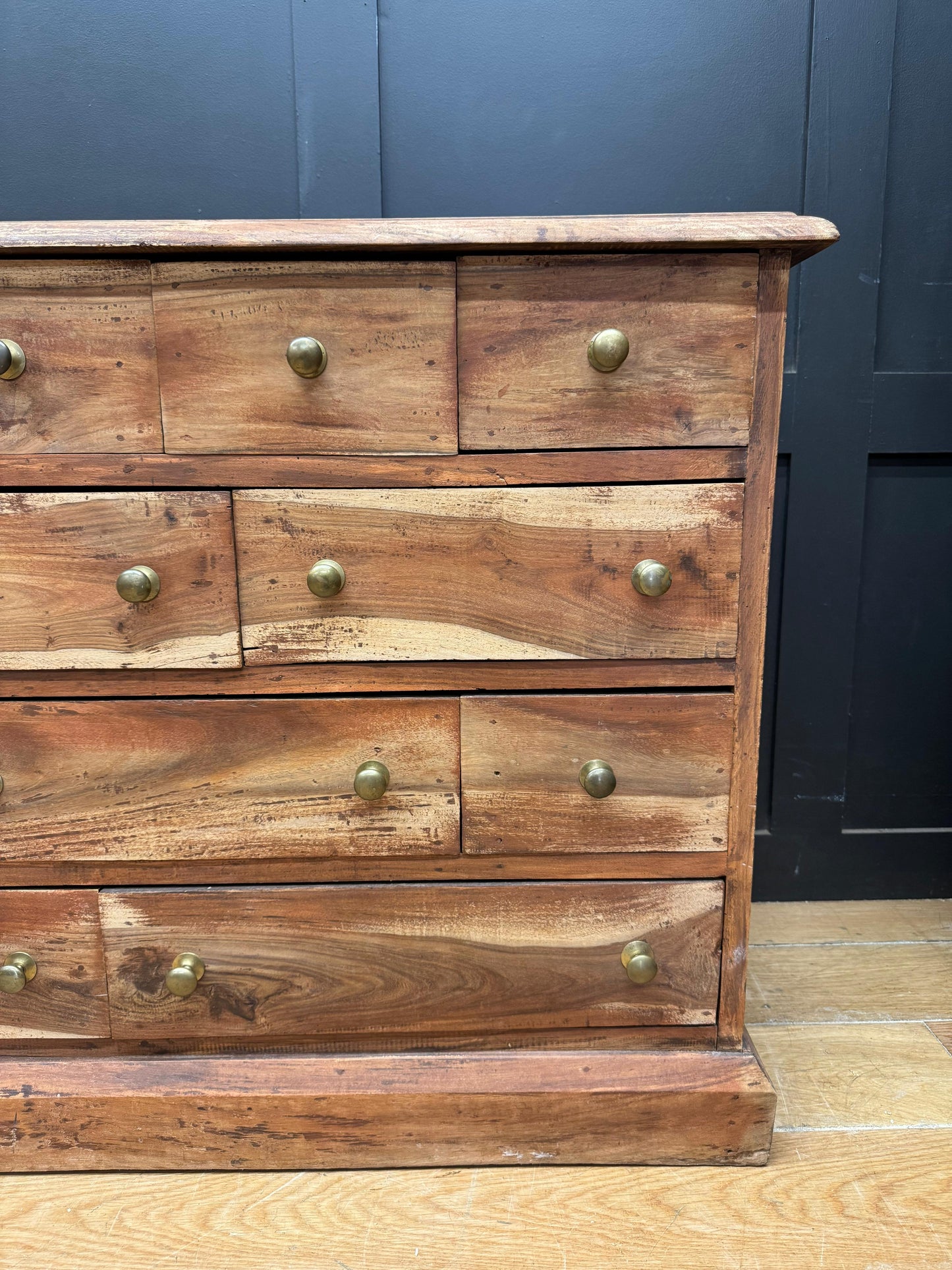 Vintage Rustic Hardwood Multi Drawer Sideboard Apothecary Storage Cabinet