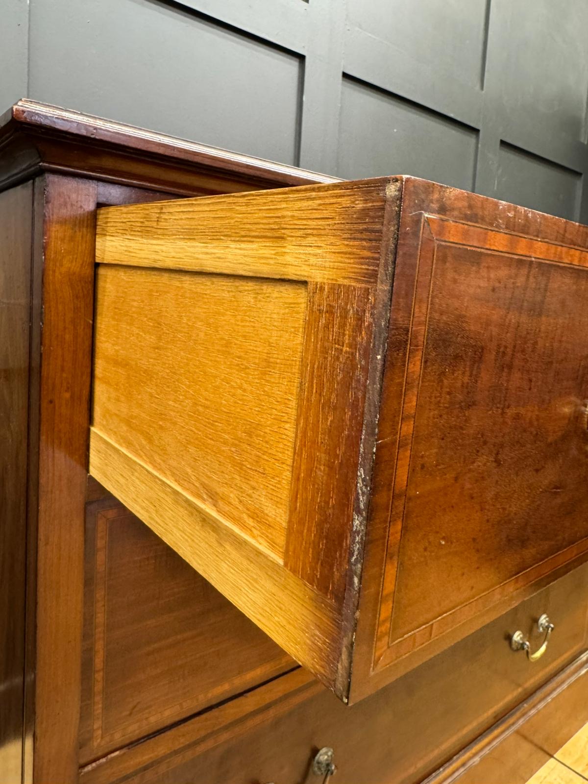 Antique Mahogany Chest of Drawers Bedroom Storage / Victorian Georgian