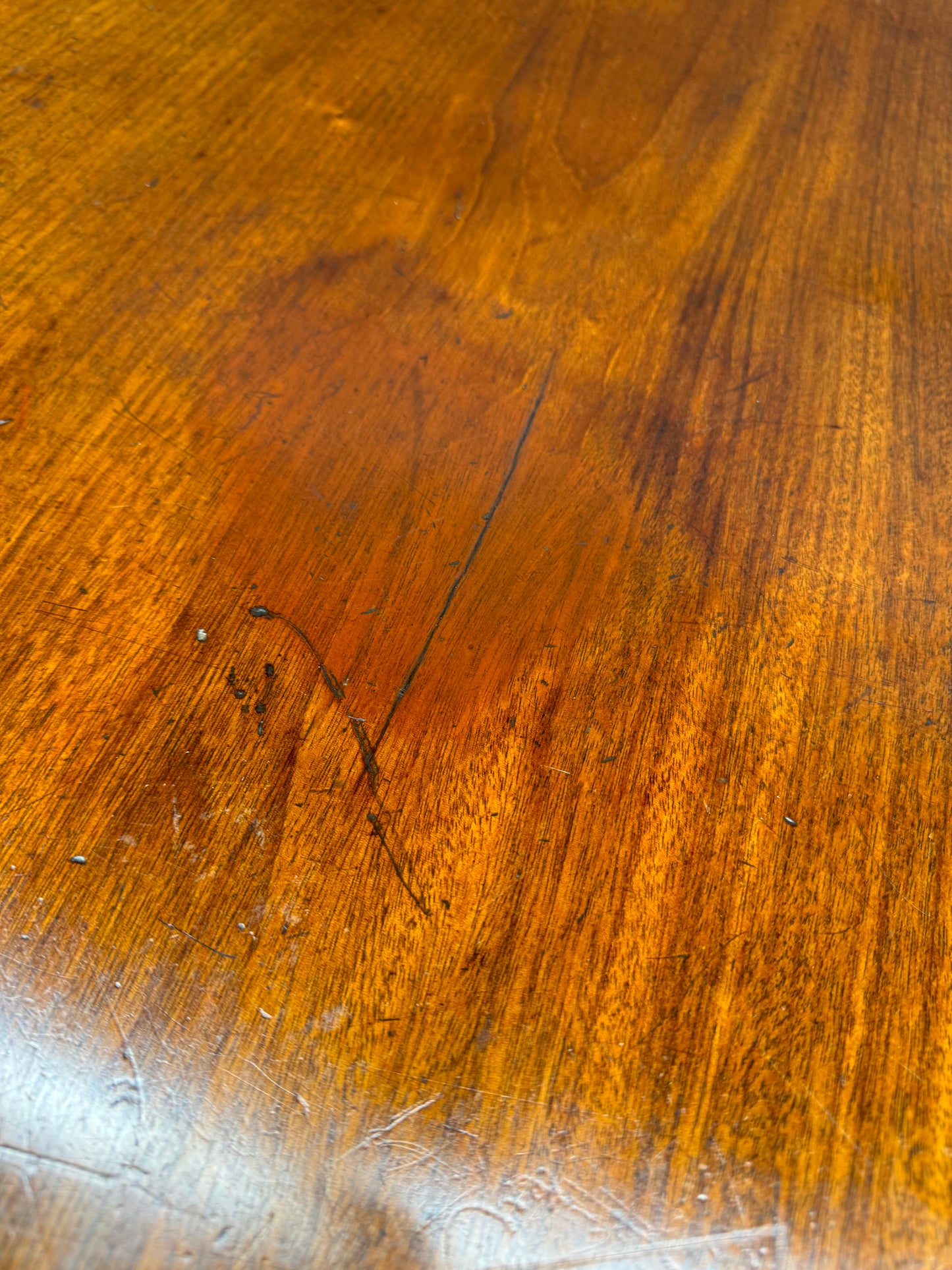 Antique Large Extending Mahogany Pembroke Table / Drop Leaf Sideboard