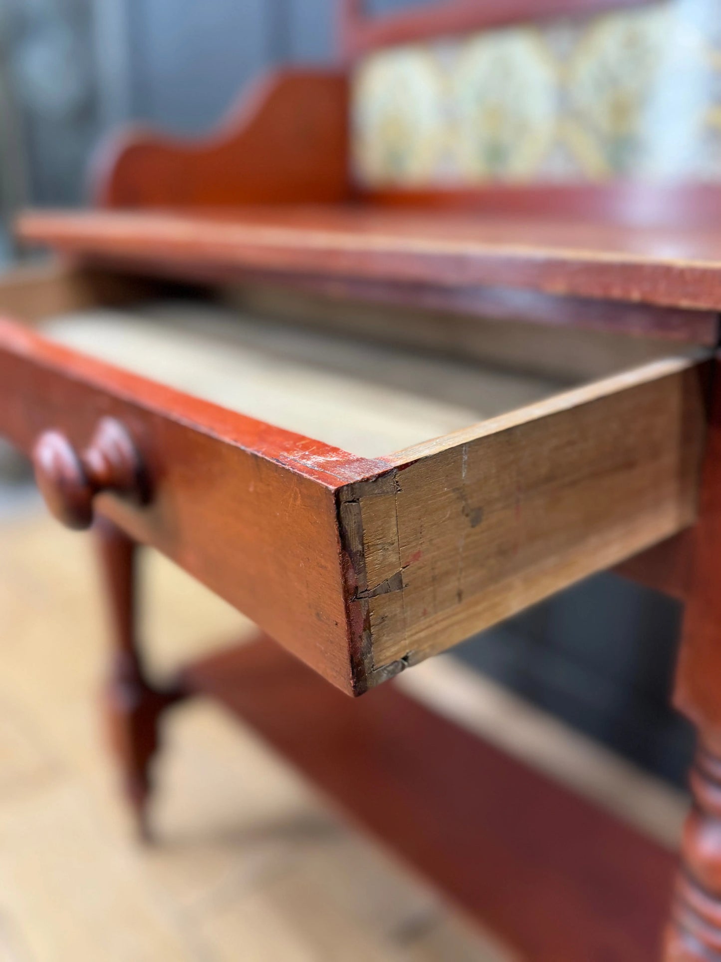 Antique Pine Washstand  Side Table / Dressing Table /Sideboard Desk RUSTIC WAREHOUSE NORFOLK