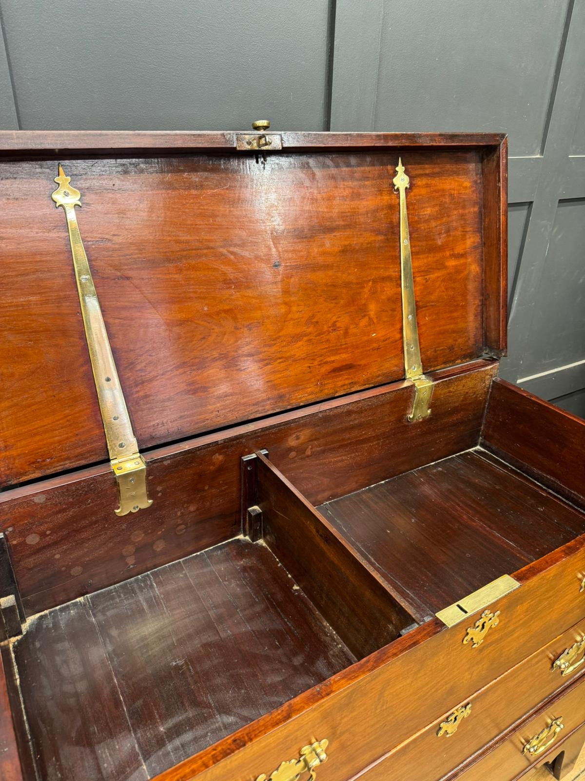Antique Chest Of Drawers Georgian Mahogany Mule Chest Blanket Box Storage