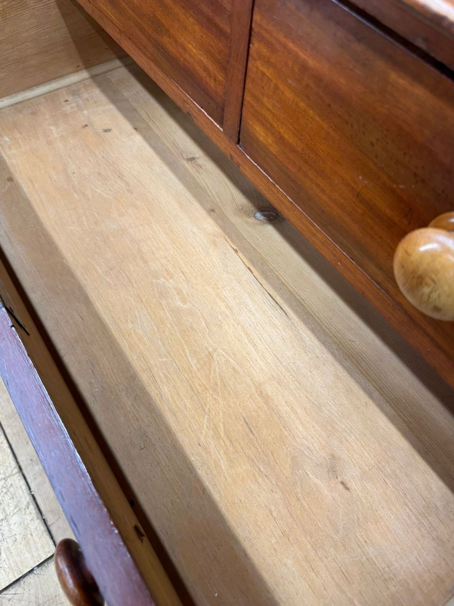 Victorian Mahogany Chest of Drawers on Bun Feet