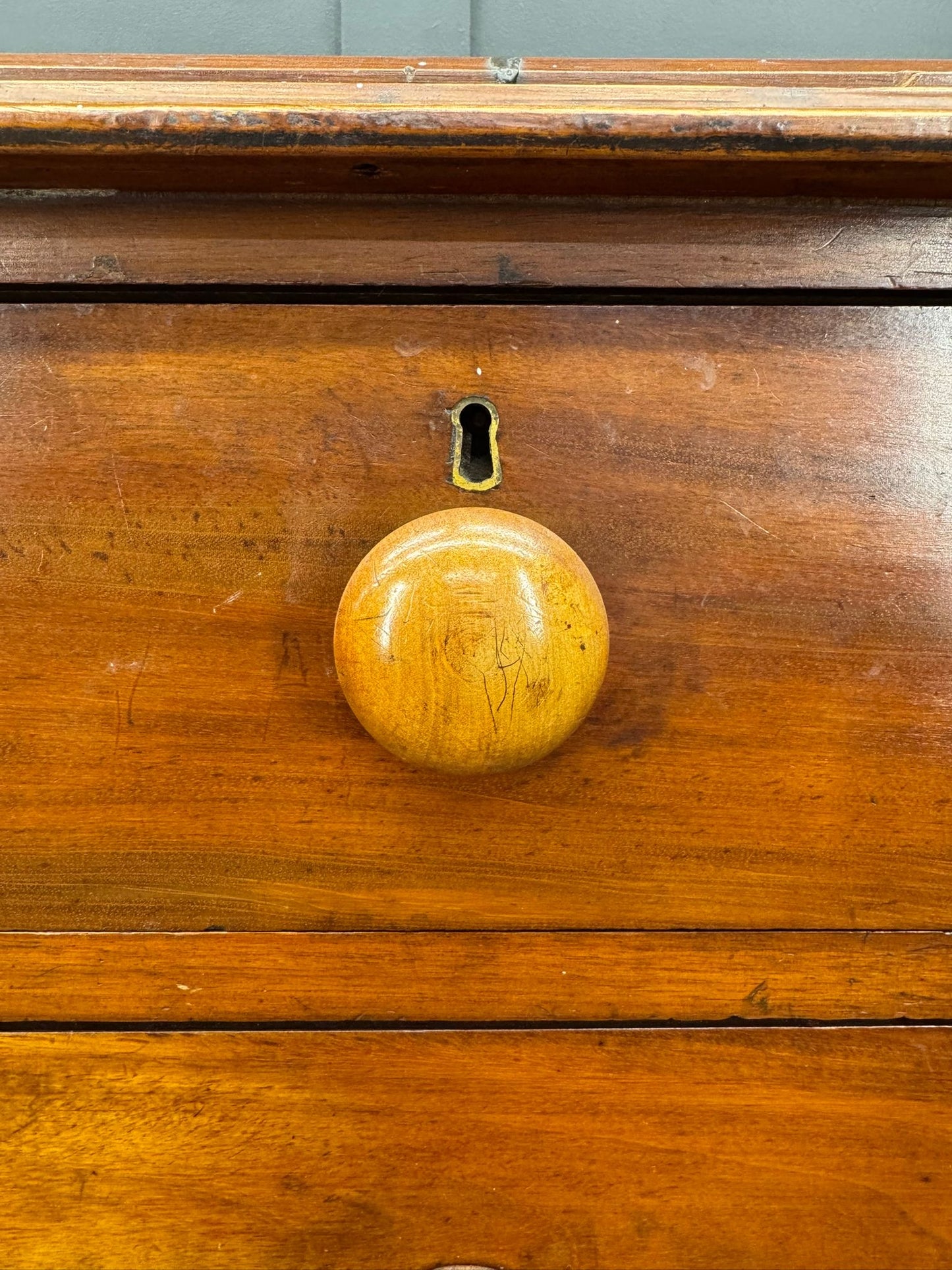 Victorian Mahogany Chest of Drawers on Bun Feet