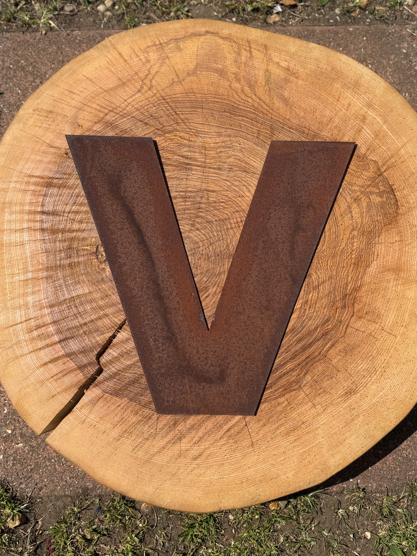 12" Rusty Fat Font Metal Letters A-Z 0-9.