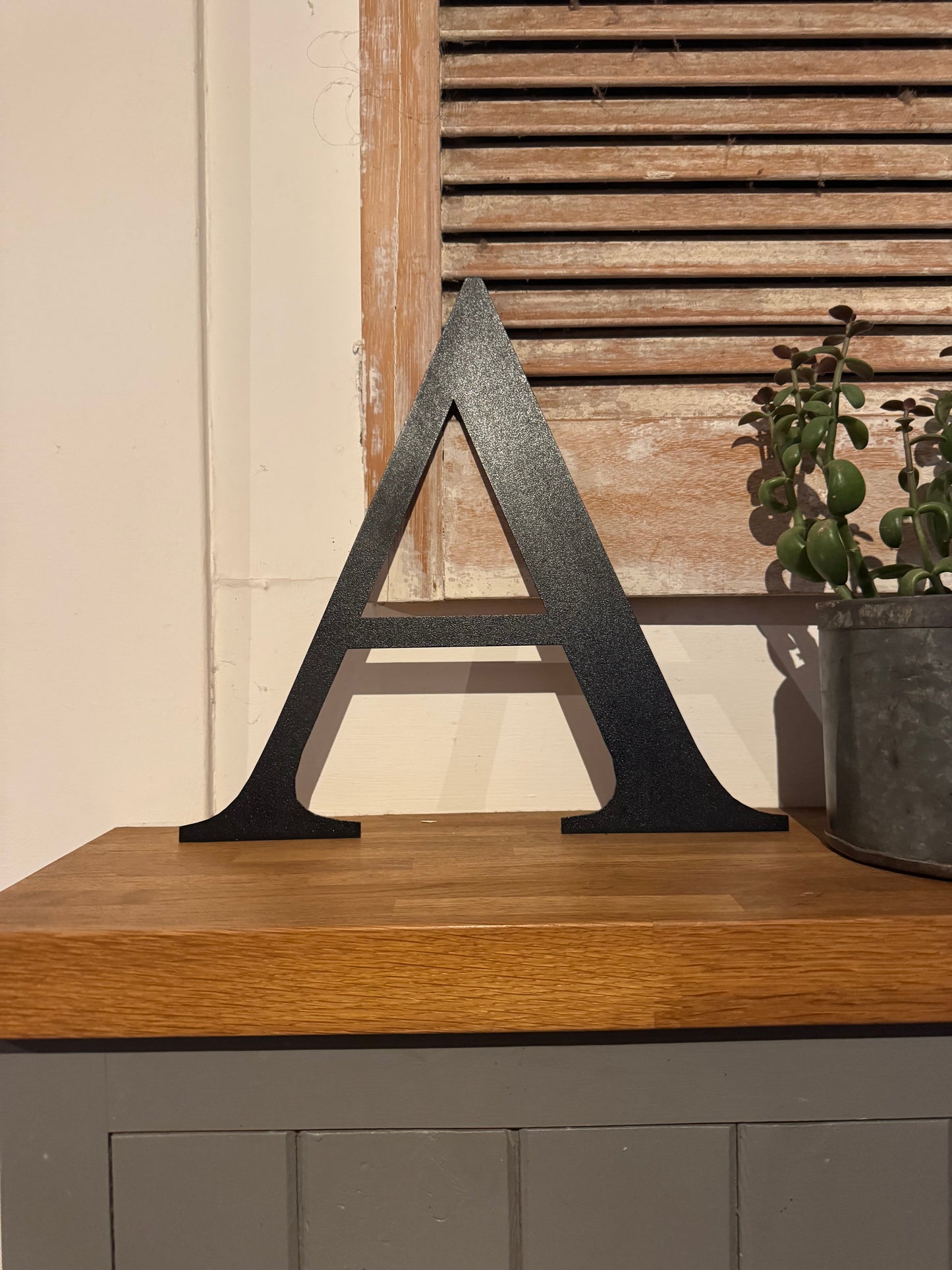 Vintage Style 5" or 12" Black Metal Alphabet Letters Home Garden Personalised Gift Present Decor Reusable Decorations
