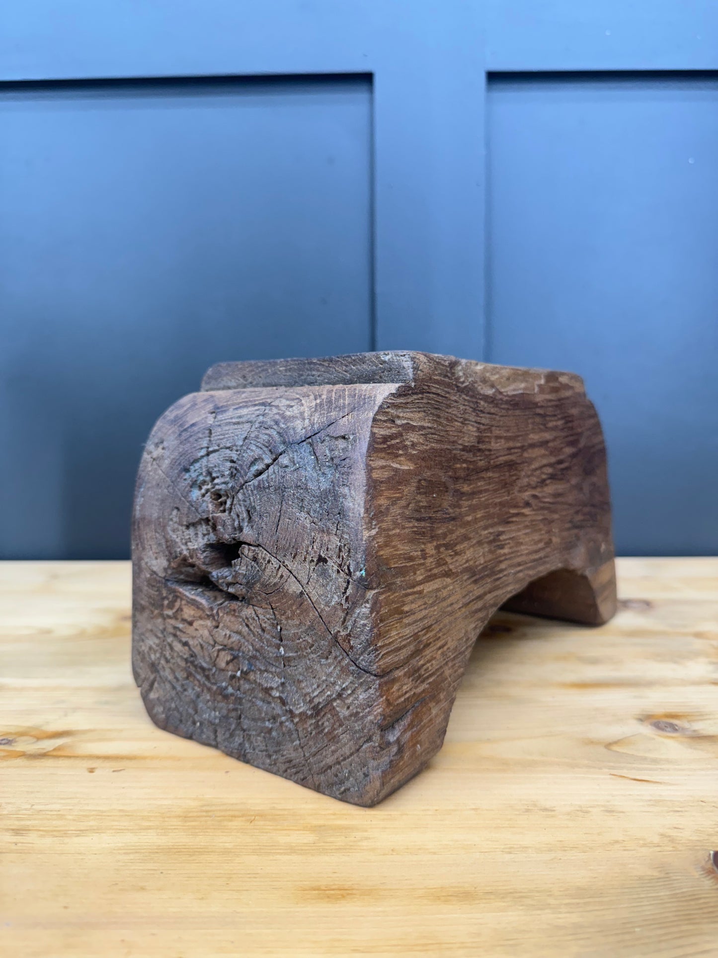 Rustic Wooden Candle Holder / Church Candle Stand / Reclaimed Farmhouse Decor A