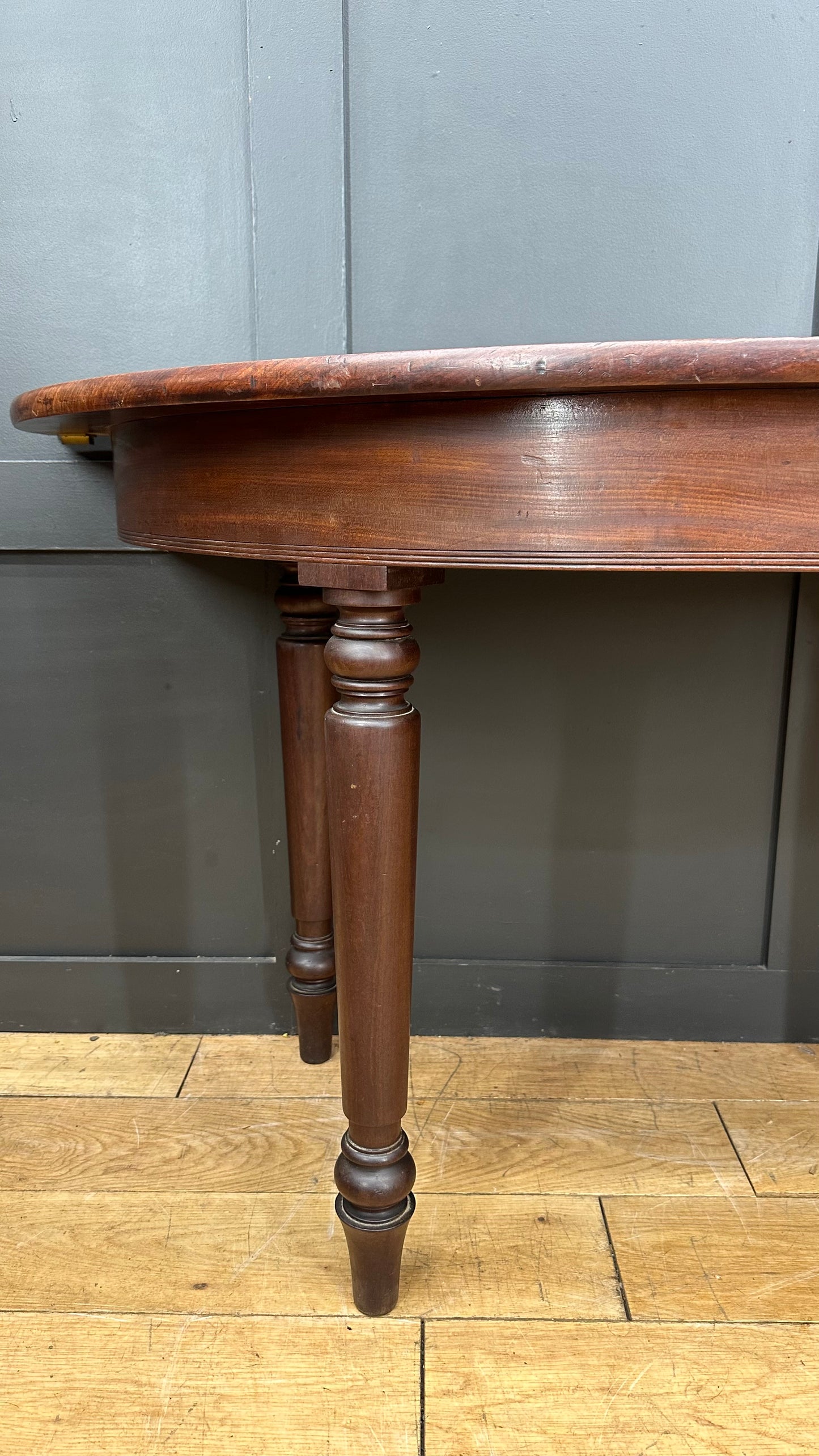 Antique Demi Lune Mahogany Side Table / Occasional Table / Antique Console Table