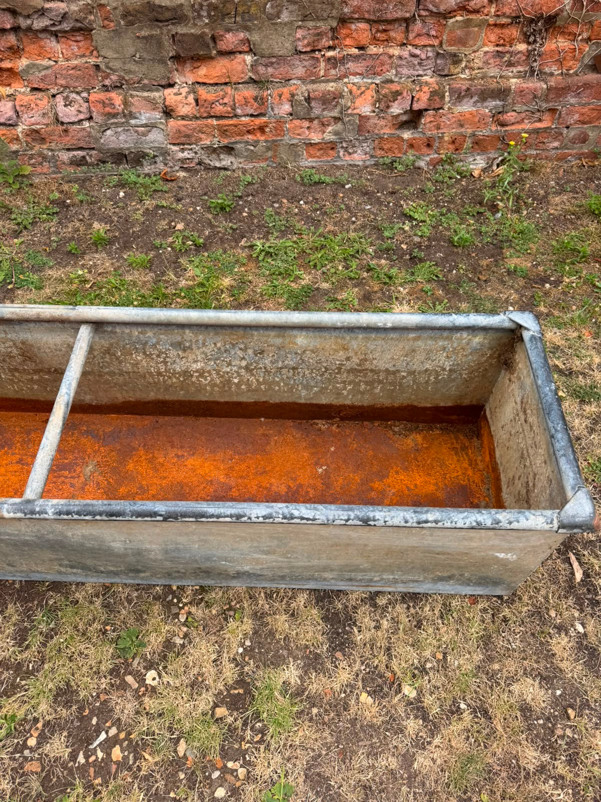 Reclaimed Galvanised Trough Large Garden Planter / Raised Flower Bed Pot T8