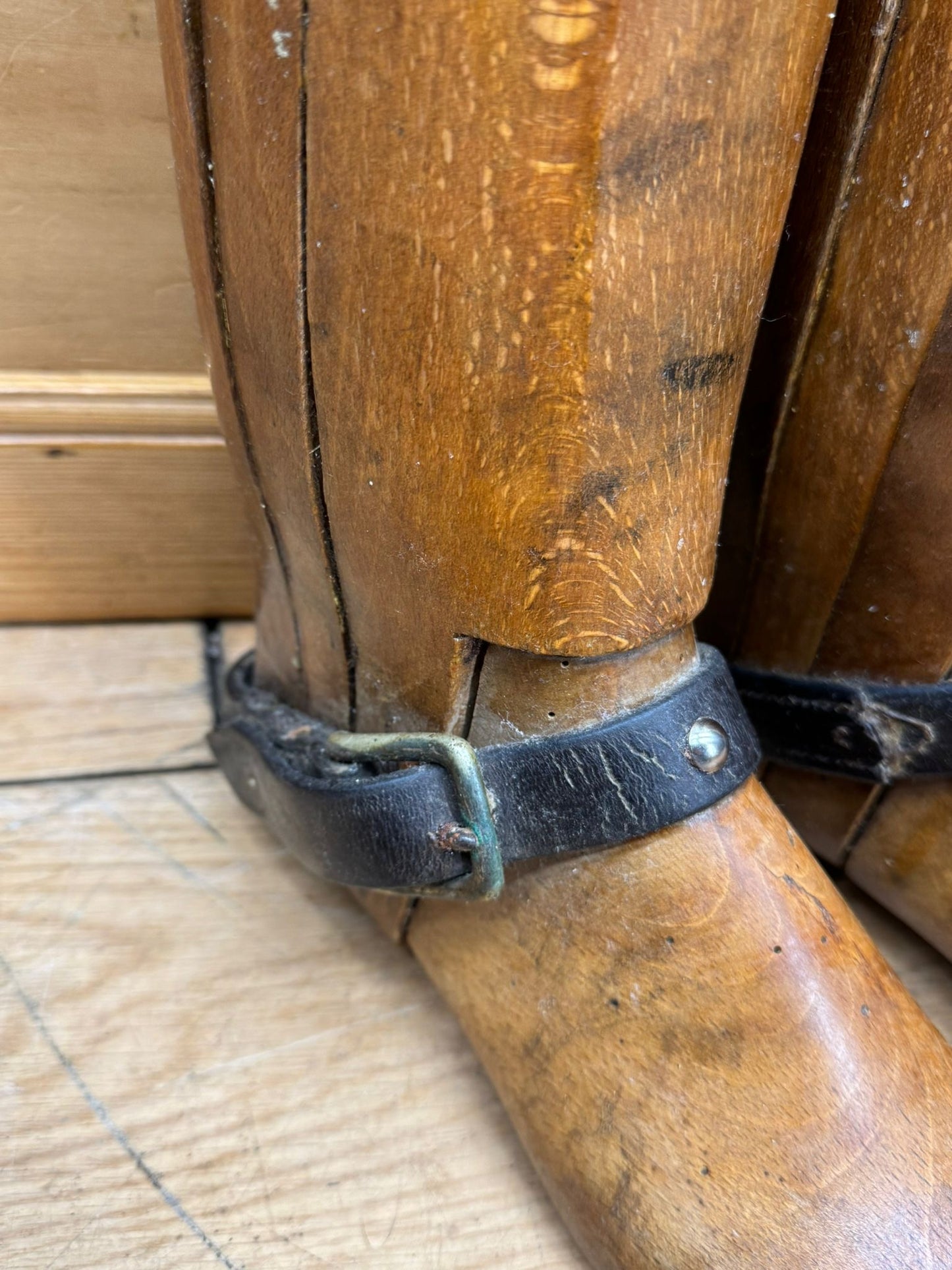 Antique English Beech Boot Trees Stretchers - Maxwell 8 Dover Street London