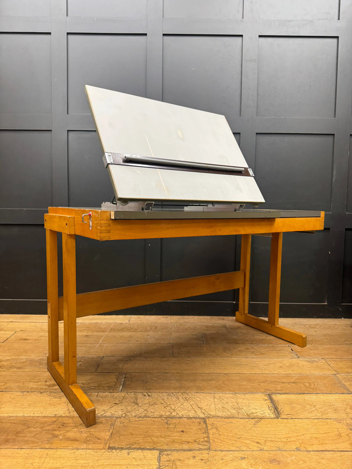 Vintage British Thornton Architects Draughtsman Drawing Table Desk Industrial