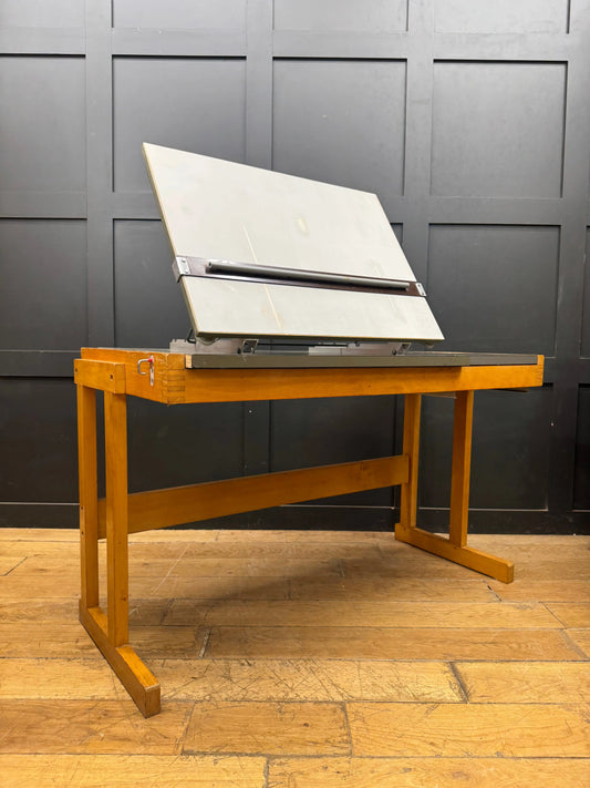 Vintage British Thornton Architects Draughtsman Drawing Table Desk Industrial