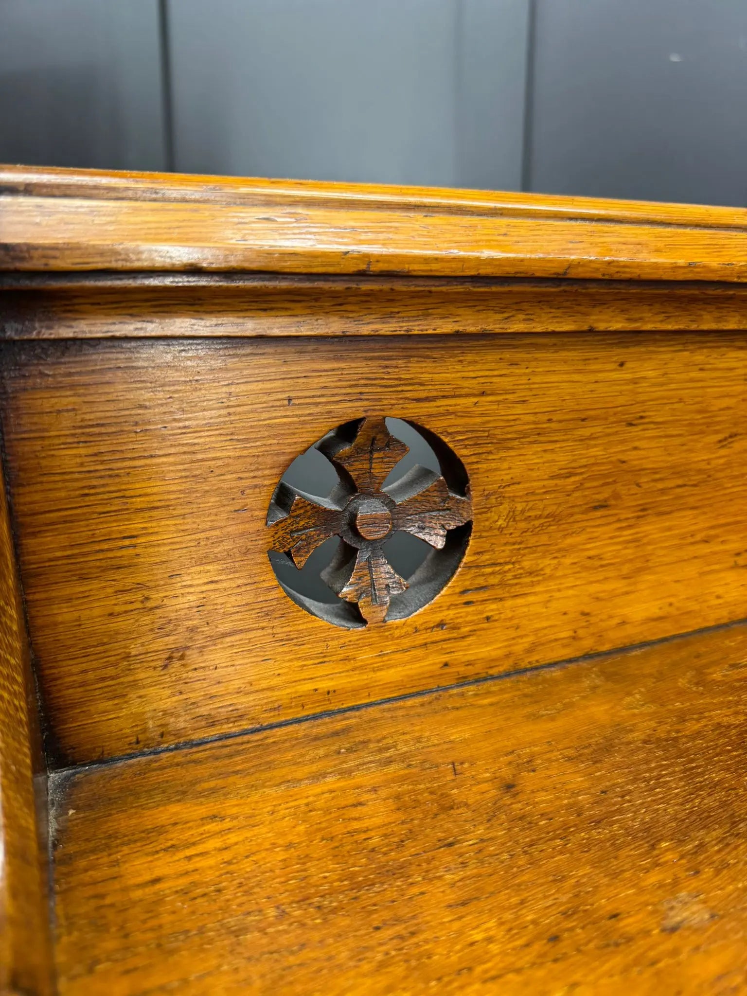 Antique Oak Buffet Sideboard Cabinet / Cupboard Gothic /Aesthetic Movement RUSTIC WAREHOUSE NORFOLK